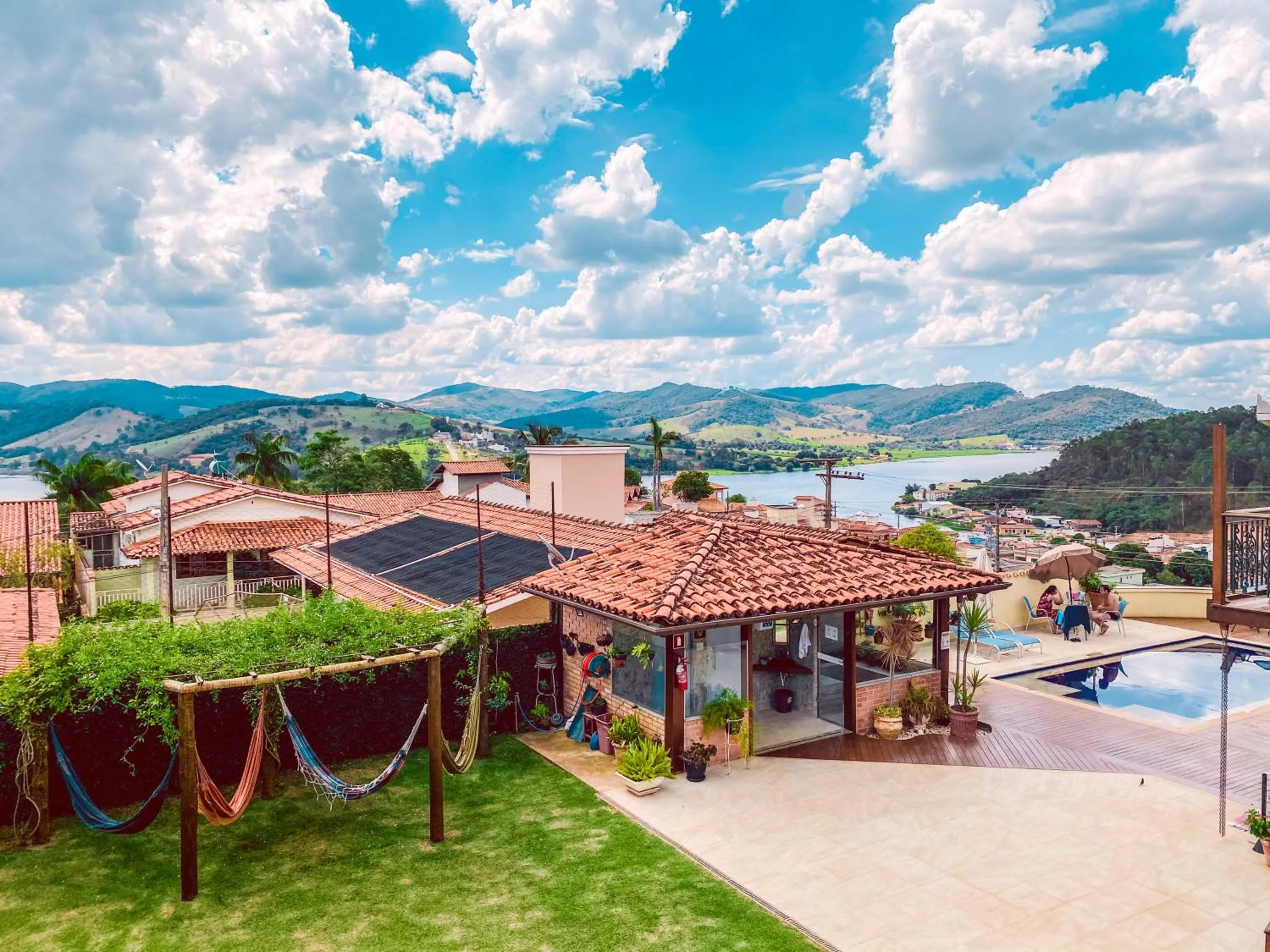 Pool view in Pousada Quintal da Lua