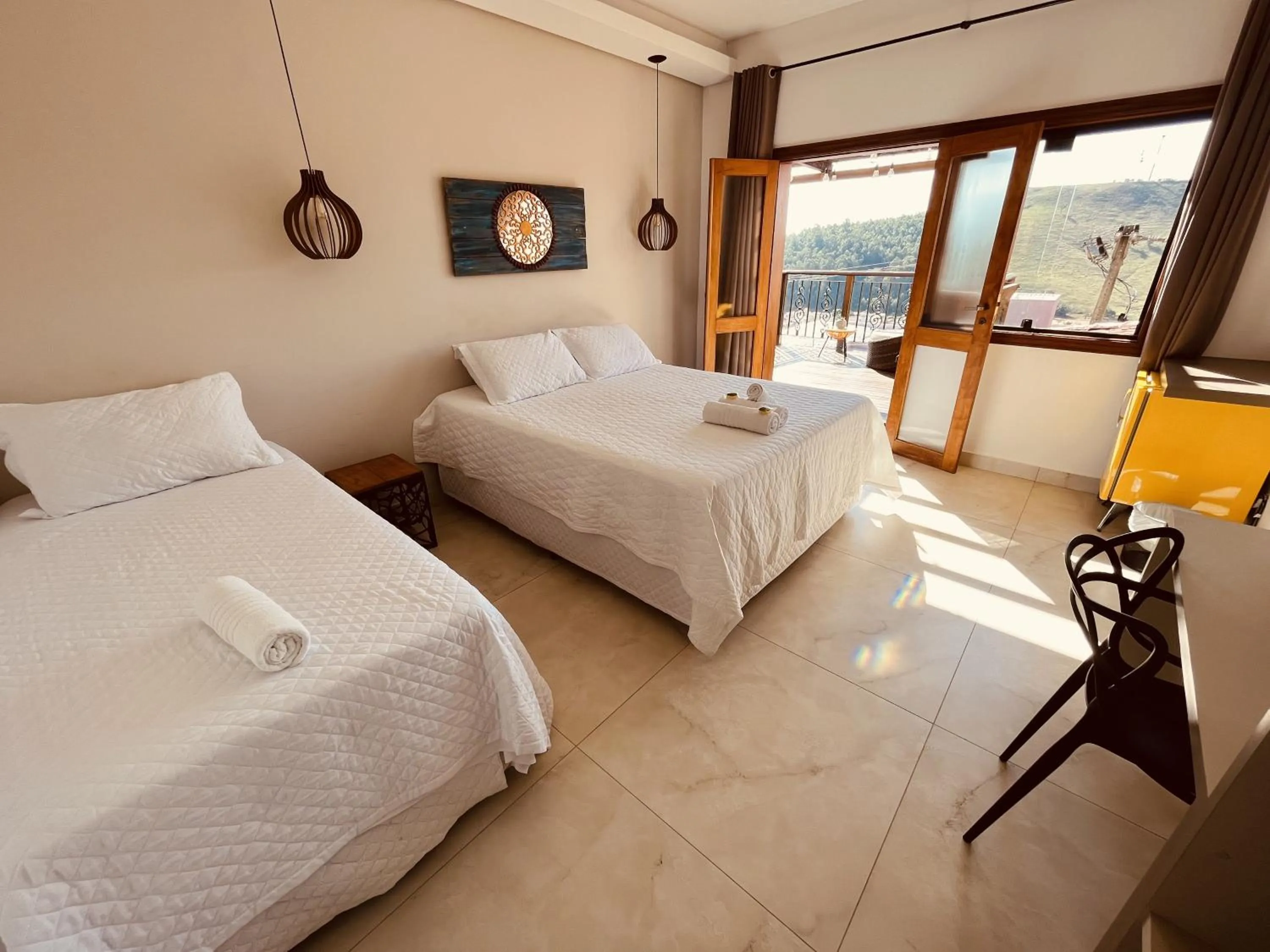 Bed in Pousada Quintal da Lua