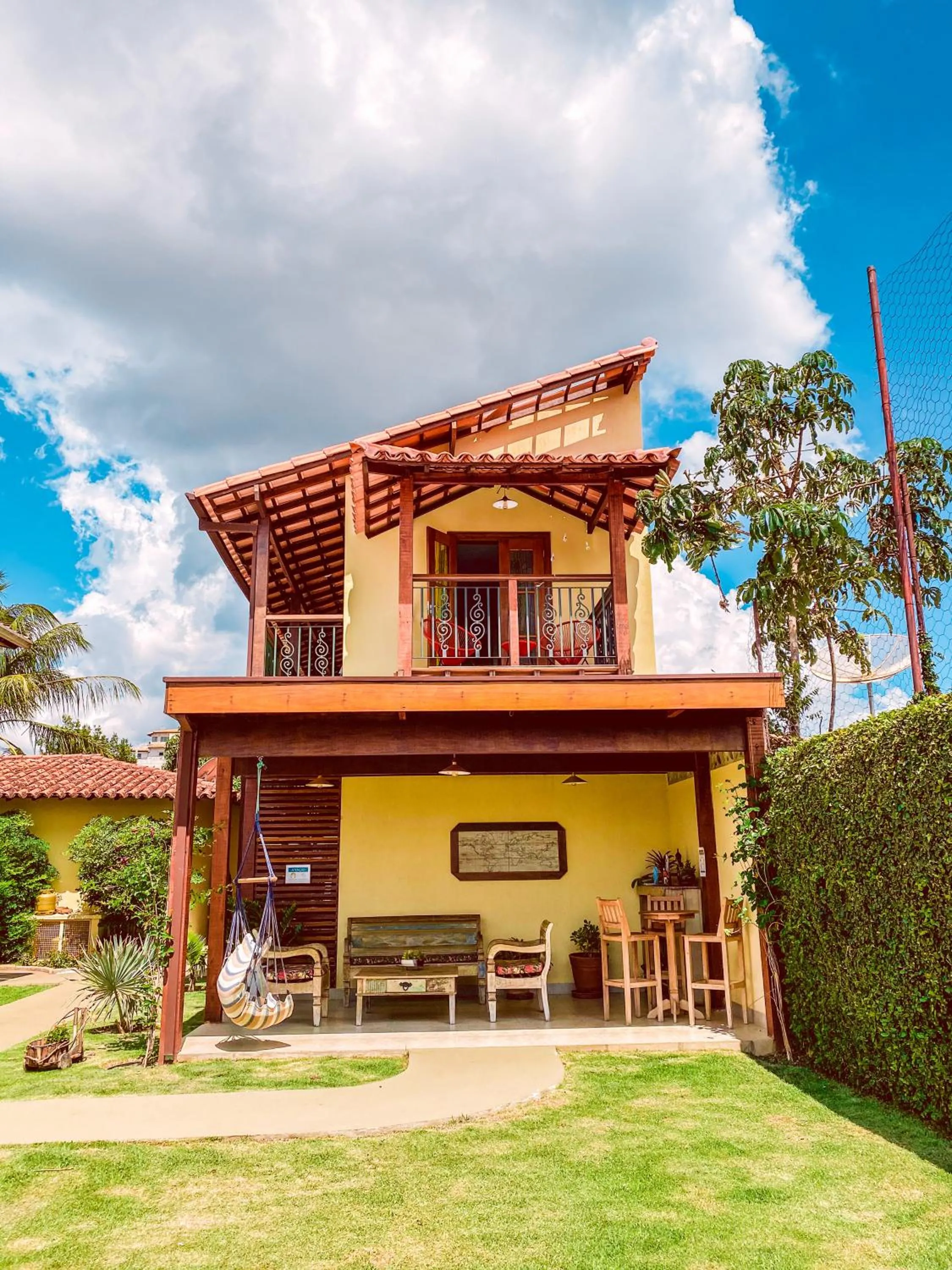 Inner courtyard view in Pousada Quintal da Lua