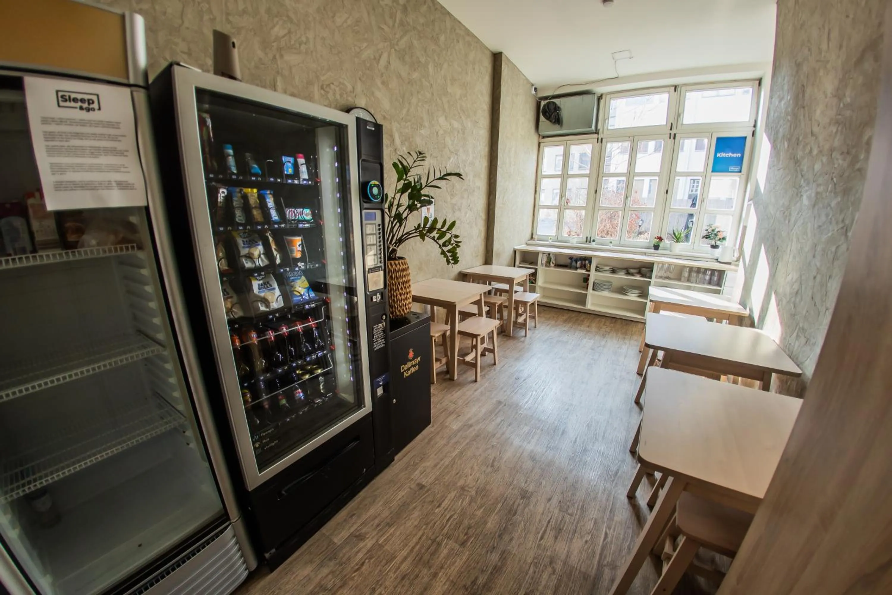 Communal kitchen in Wellness Rooms Central