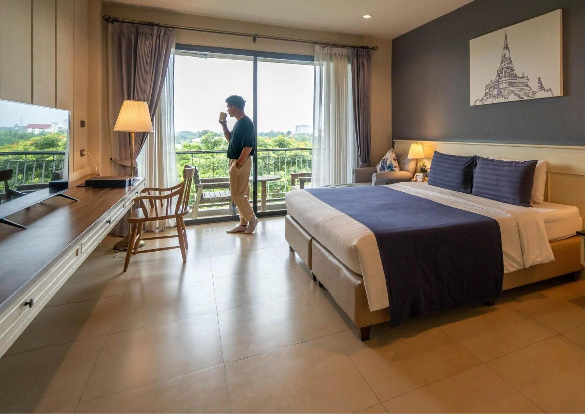 Bed in The Cavalli Casa Resort