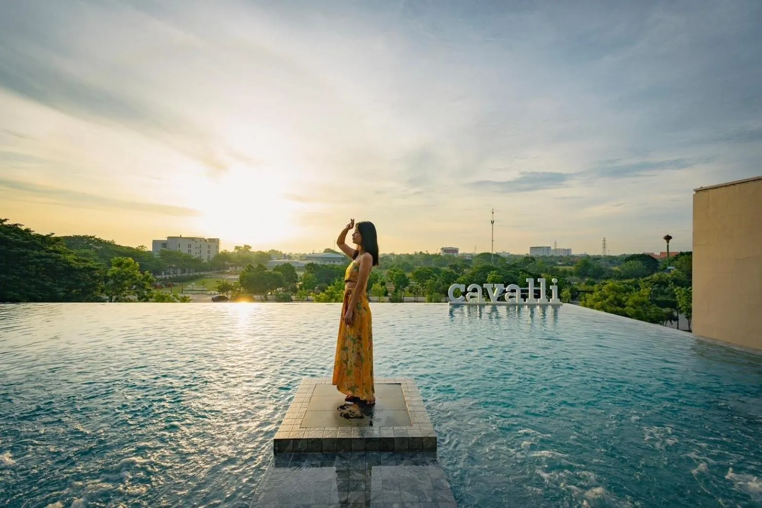 Swimming pool in The Cavalli Casa Resort