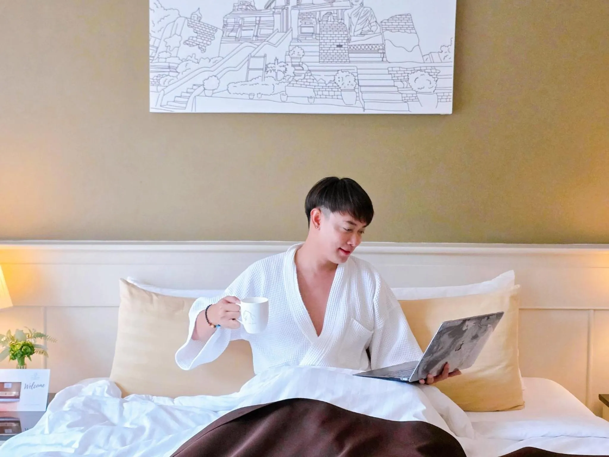 Bed in The Cavalli Casa Resort