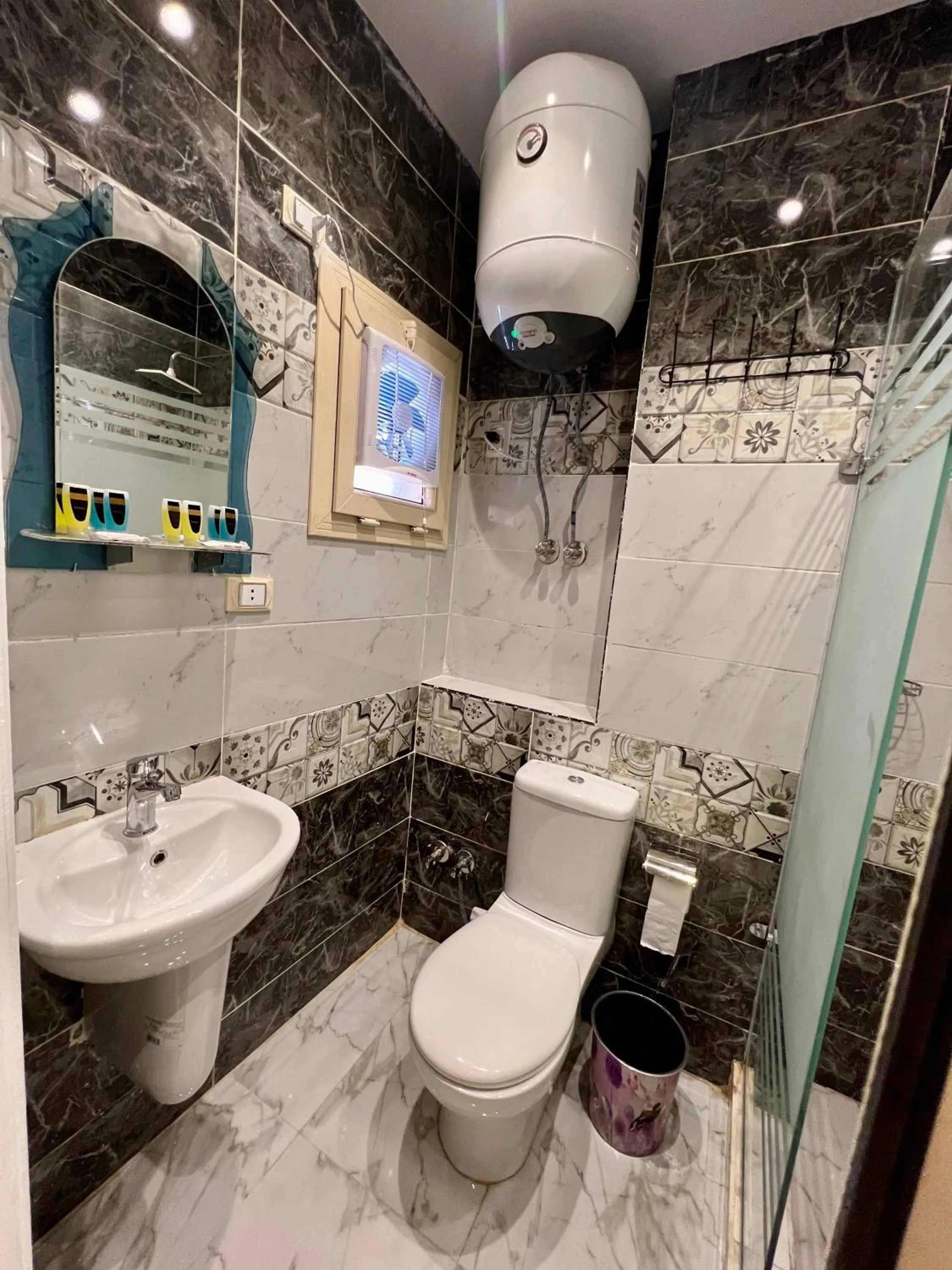 Shower in Life Pyramids Inn