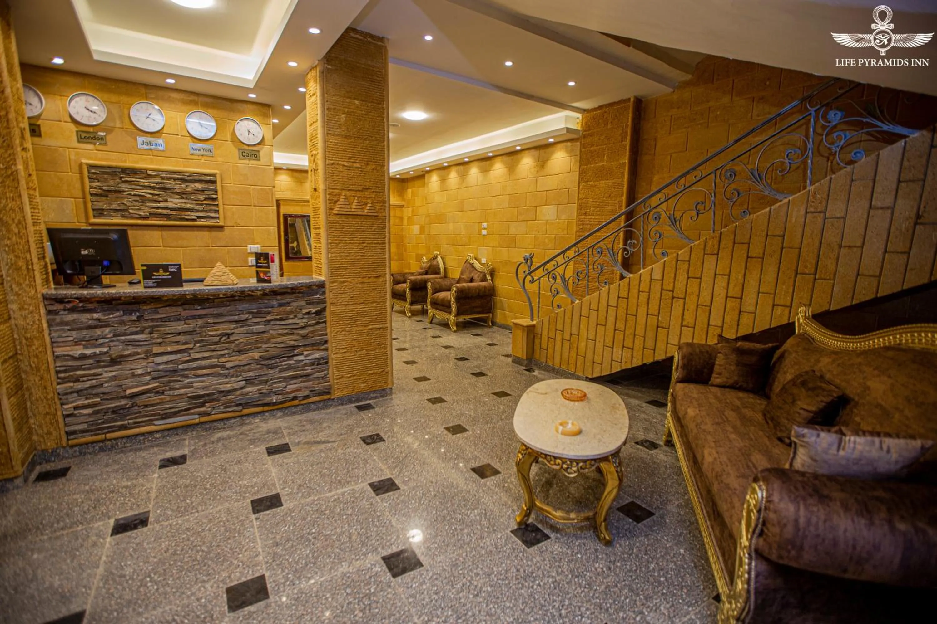 Lobby or reception in Life Pyramids Inn