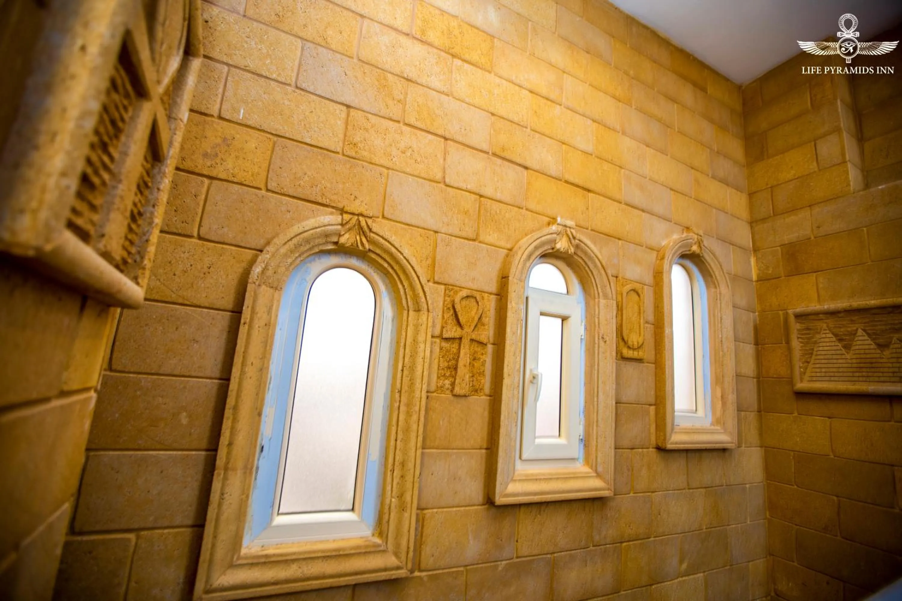 Facade/entrance in Life Pyramids Inn