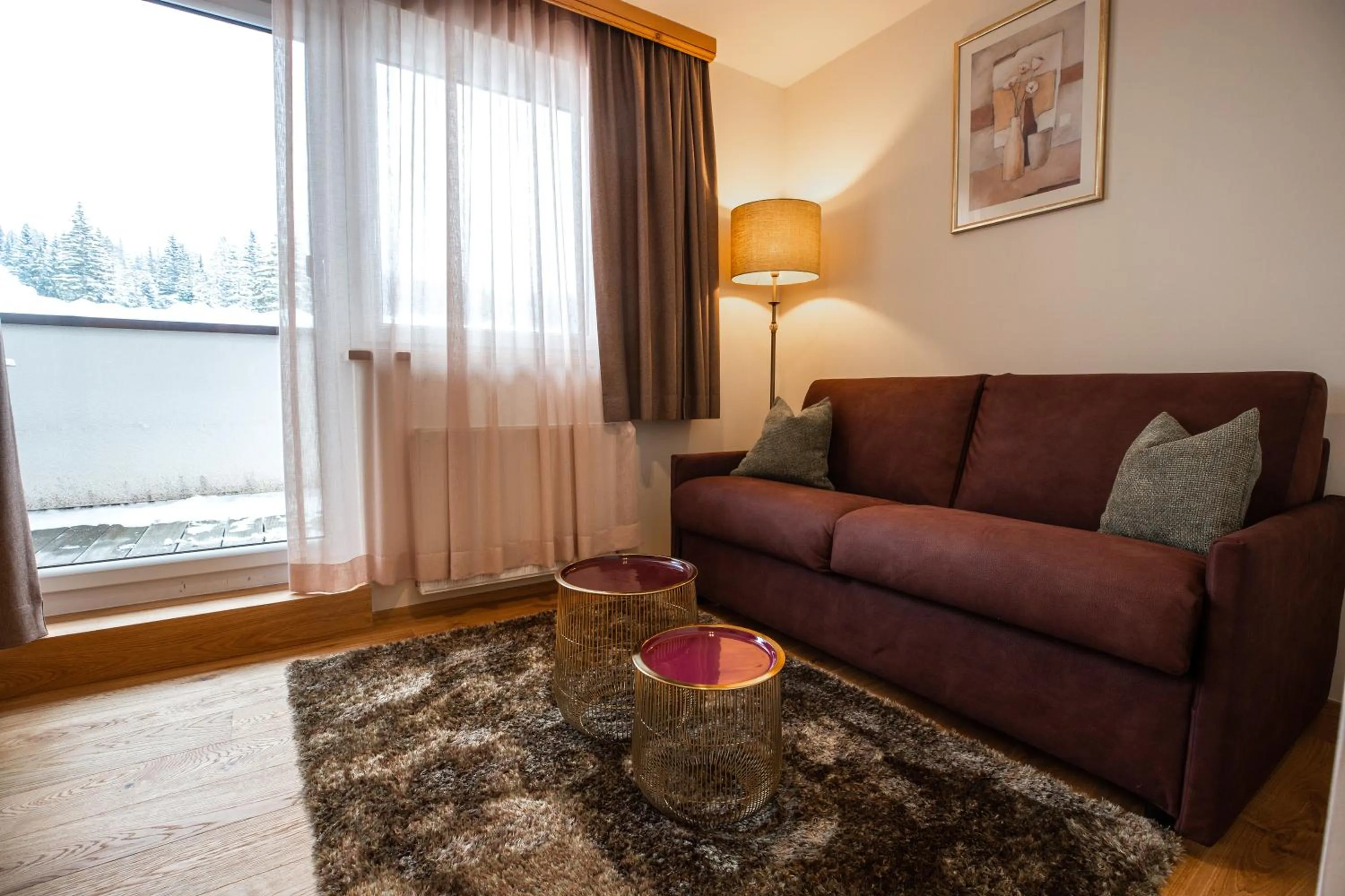 Living room in Moseralm Dolomiti Hideaway