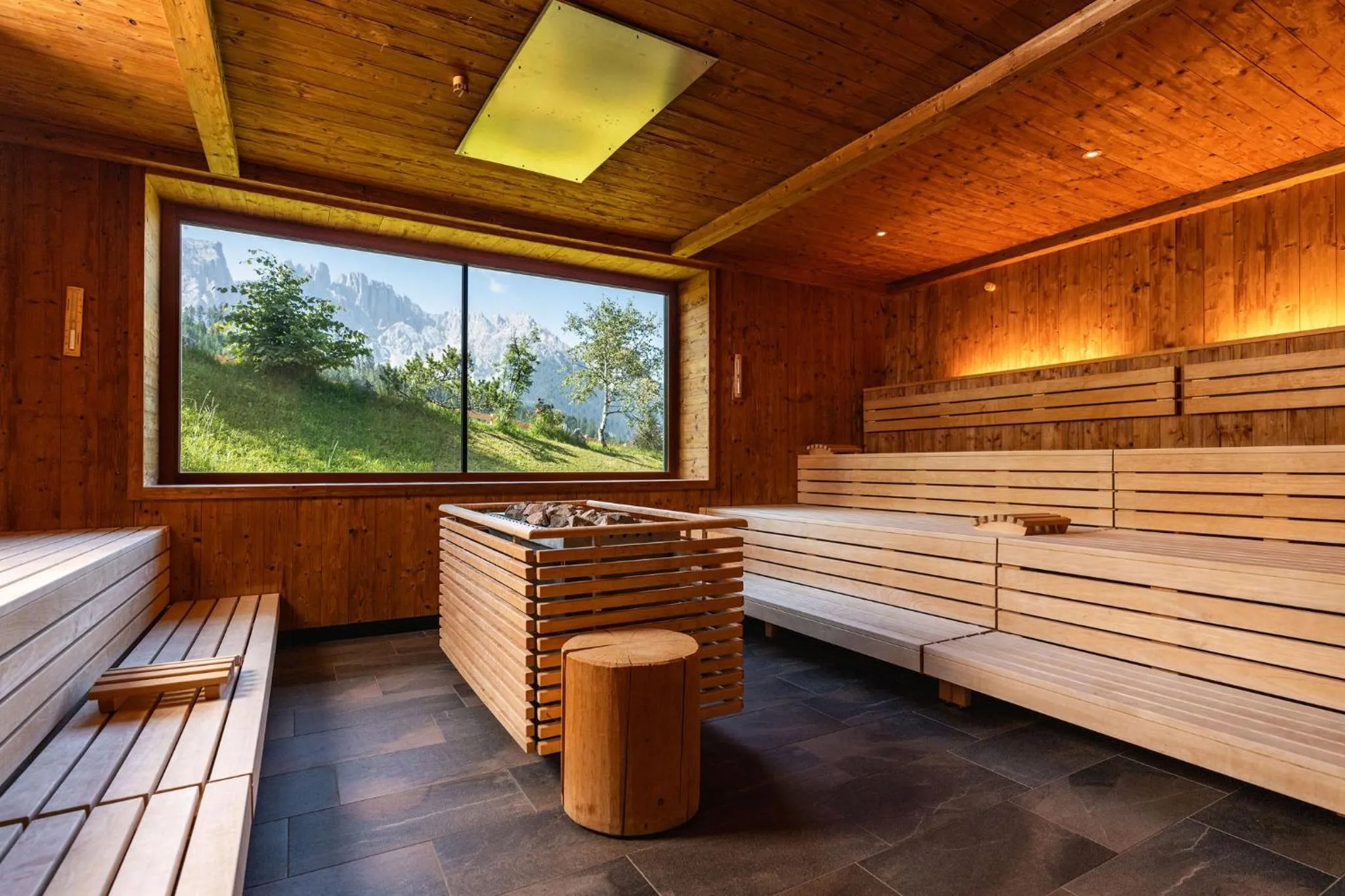 Sauna in Moseralm Dolomiti Hideaway