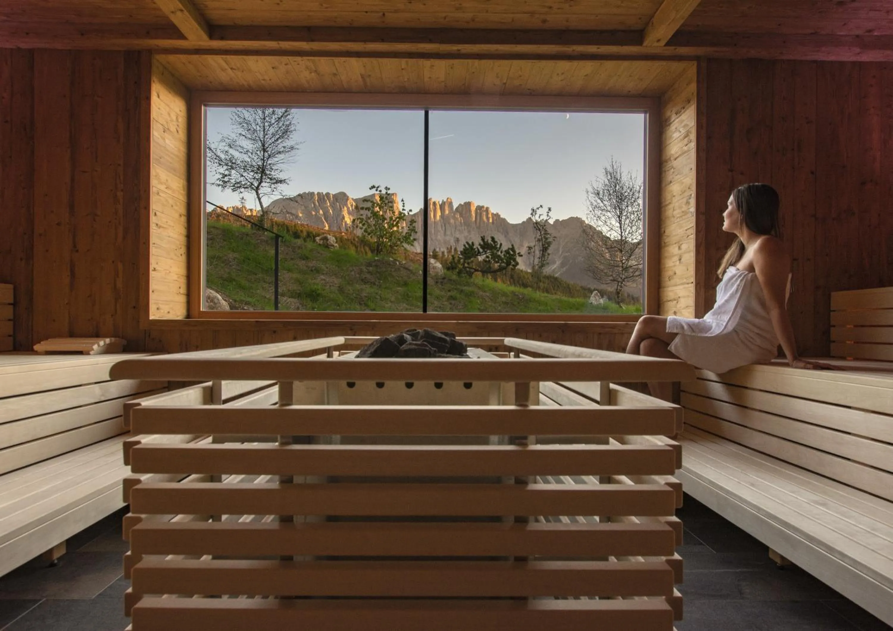 Sauna in Moseralm Dolomiti Hideaway