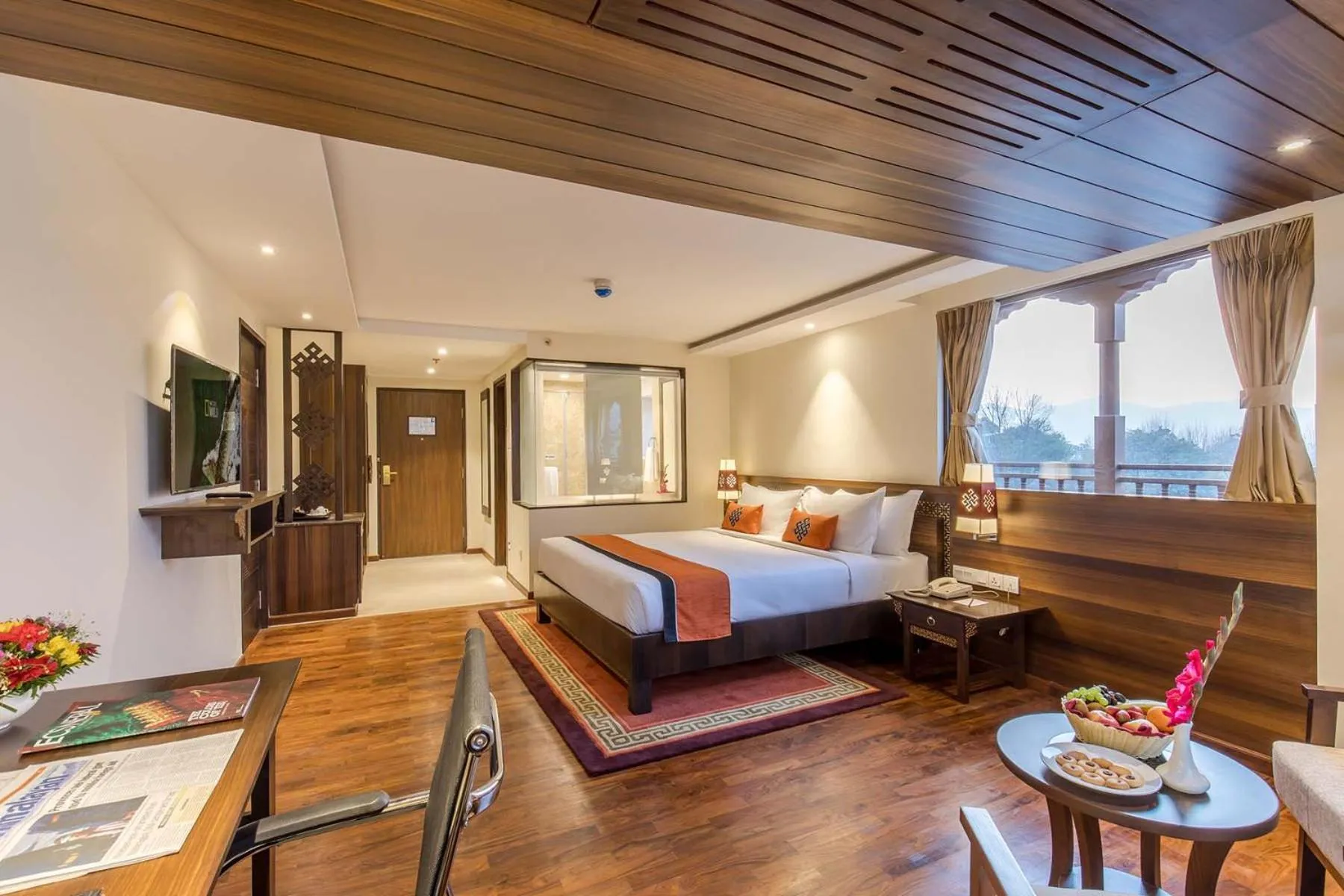 Shower, Bed in Ramada by Wyndham Kathmandu Dhumbarahi