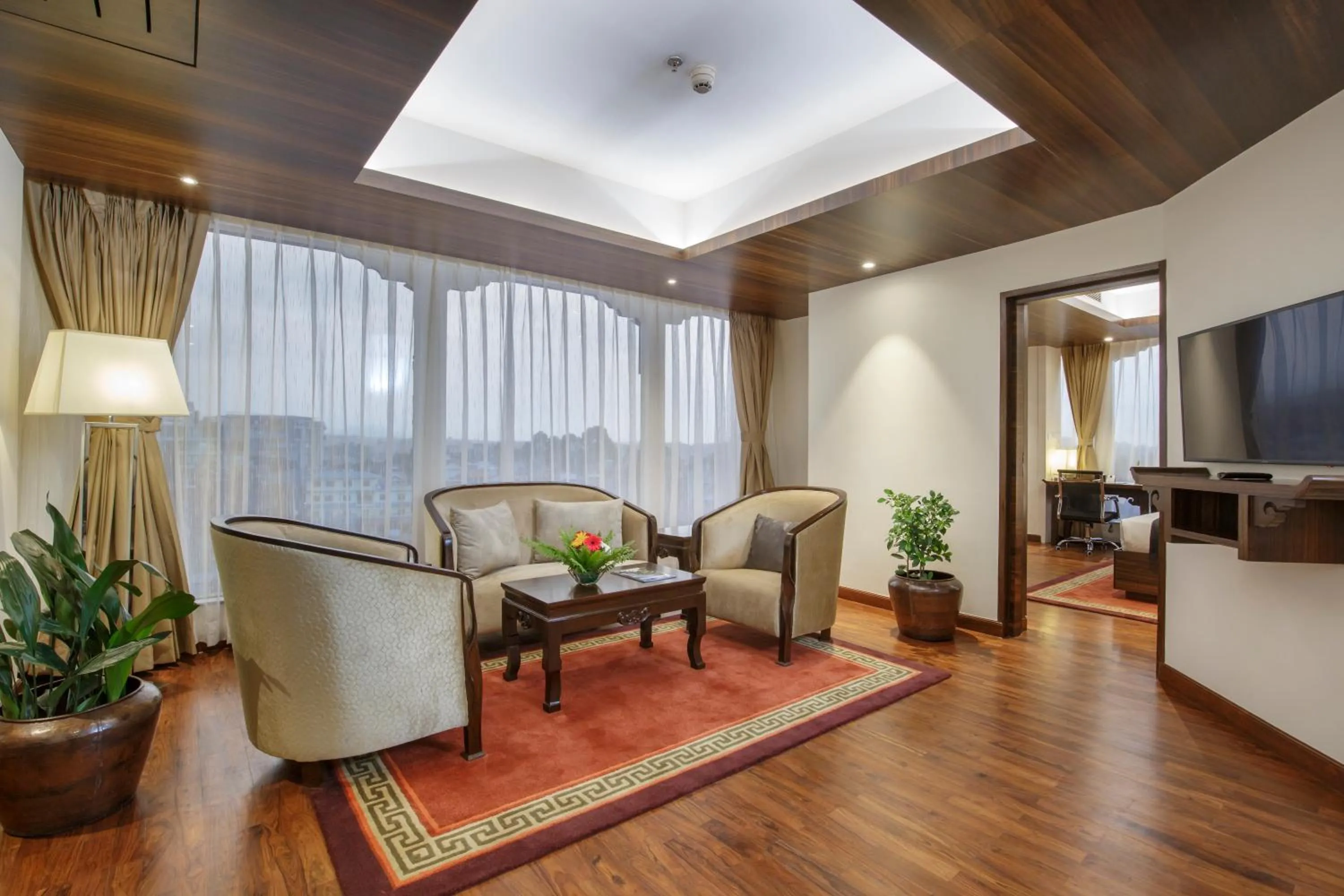 Communal lounge/ TV room in Ramada by Wyndham Kathmandu Dhumbarahi
