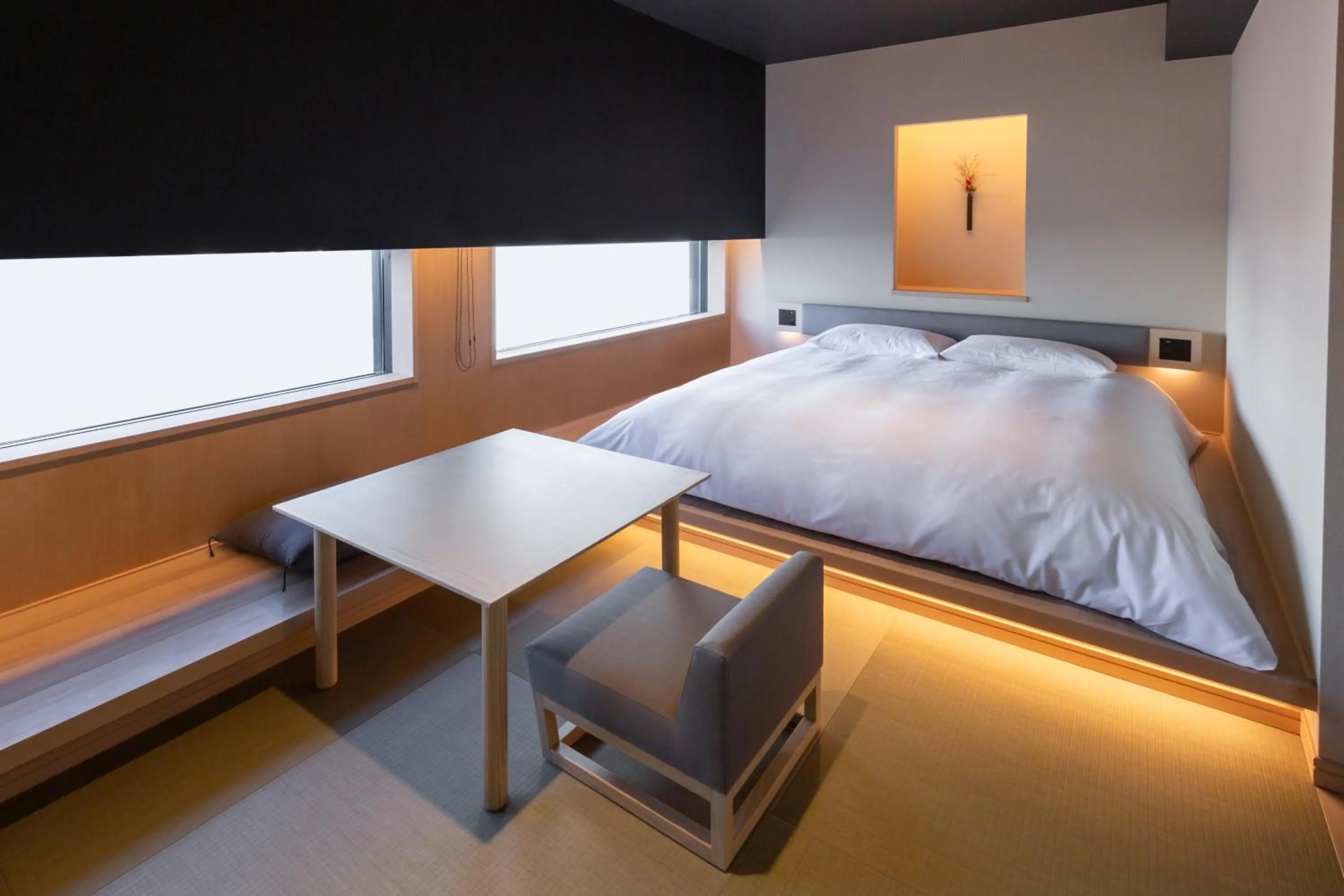 Bed in ONSEN RYOKAN YUEN SHINJUKU