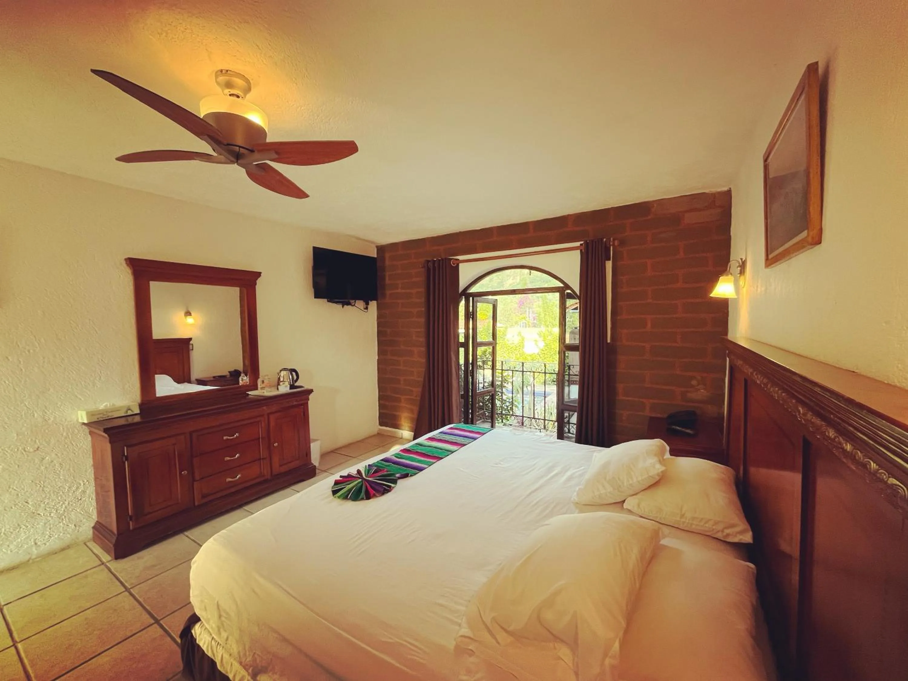 Bed in Hotel Hacienda Ventana del Cielo