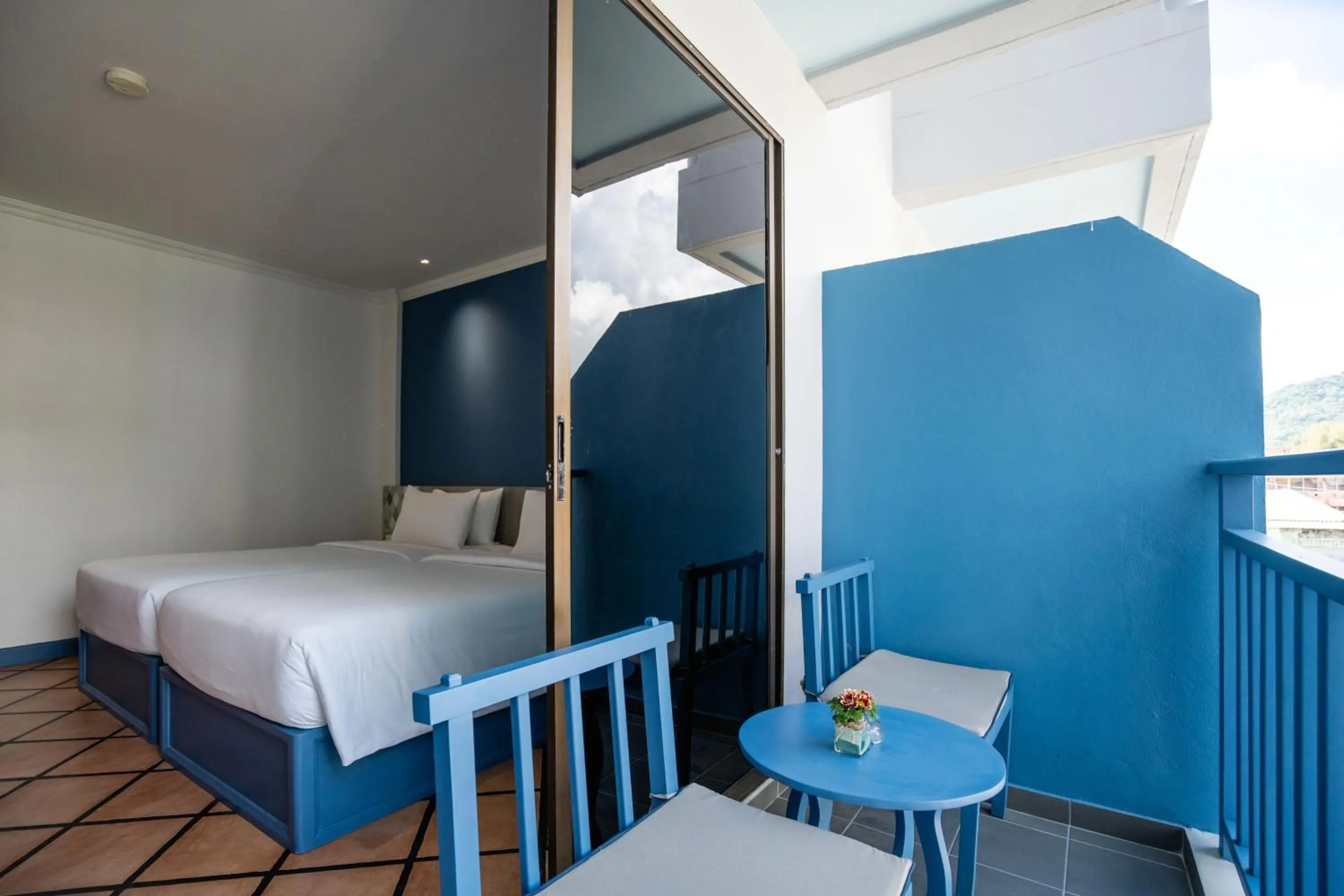 Balcony/Terrace, Bed in Phuket Island View Resort - SHA Extra Plus