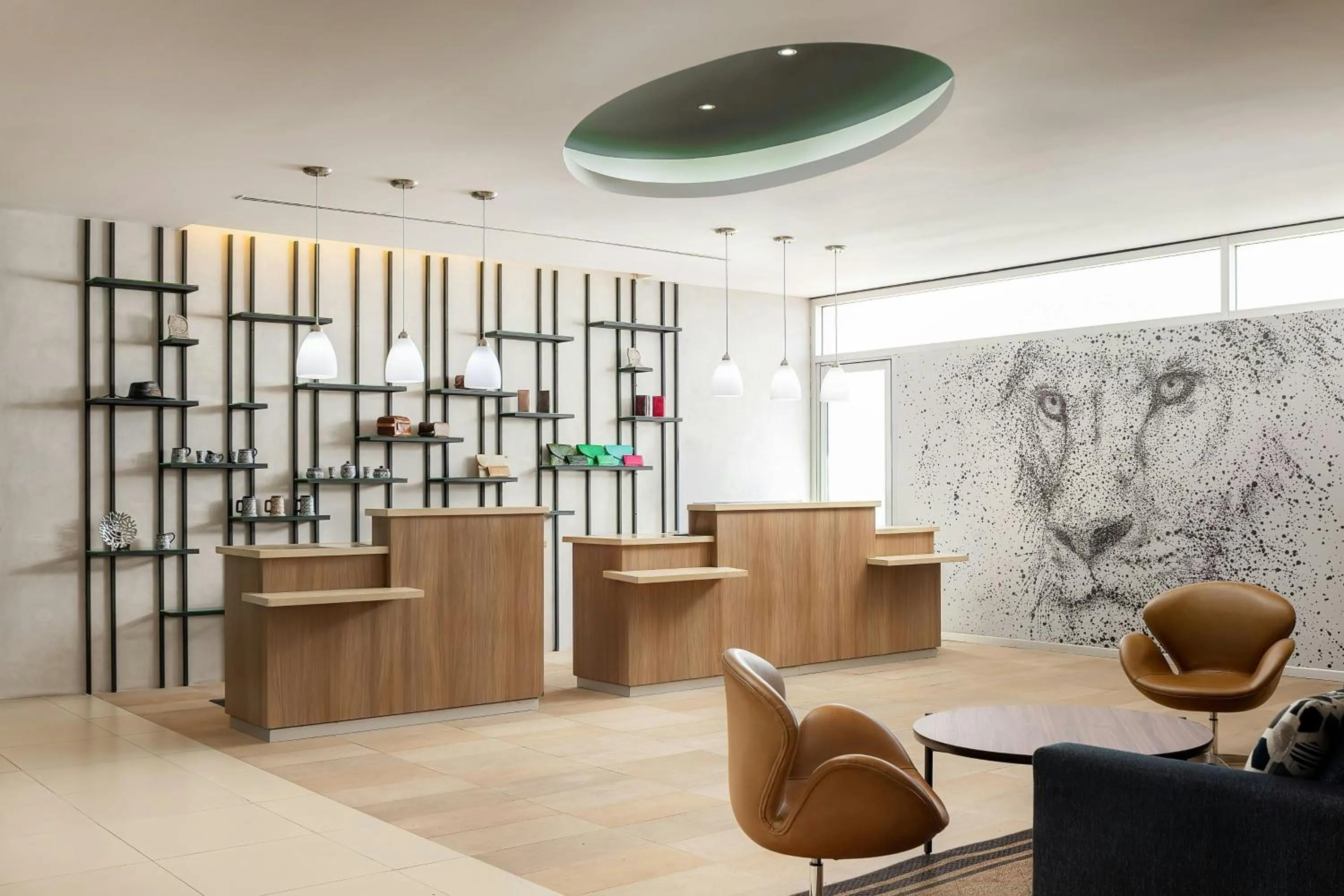 Lobby or reception in Courtyard by Marriott Leon at The Poliforum