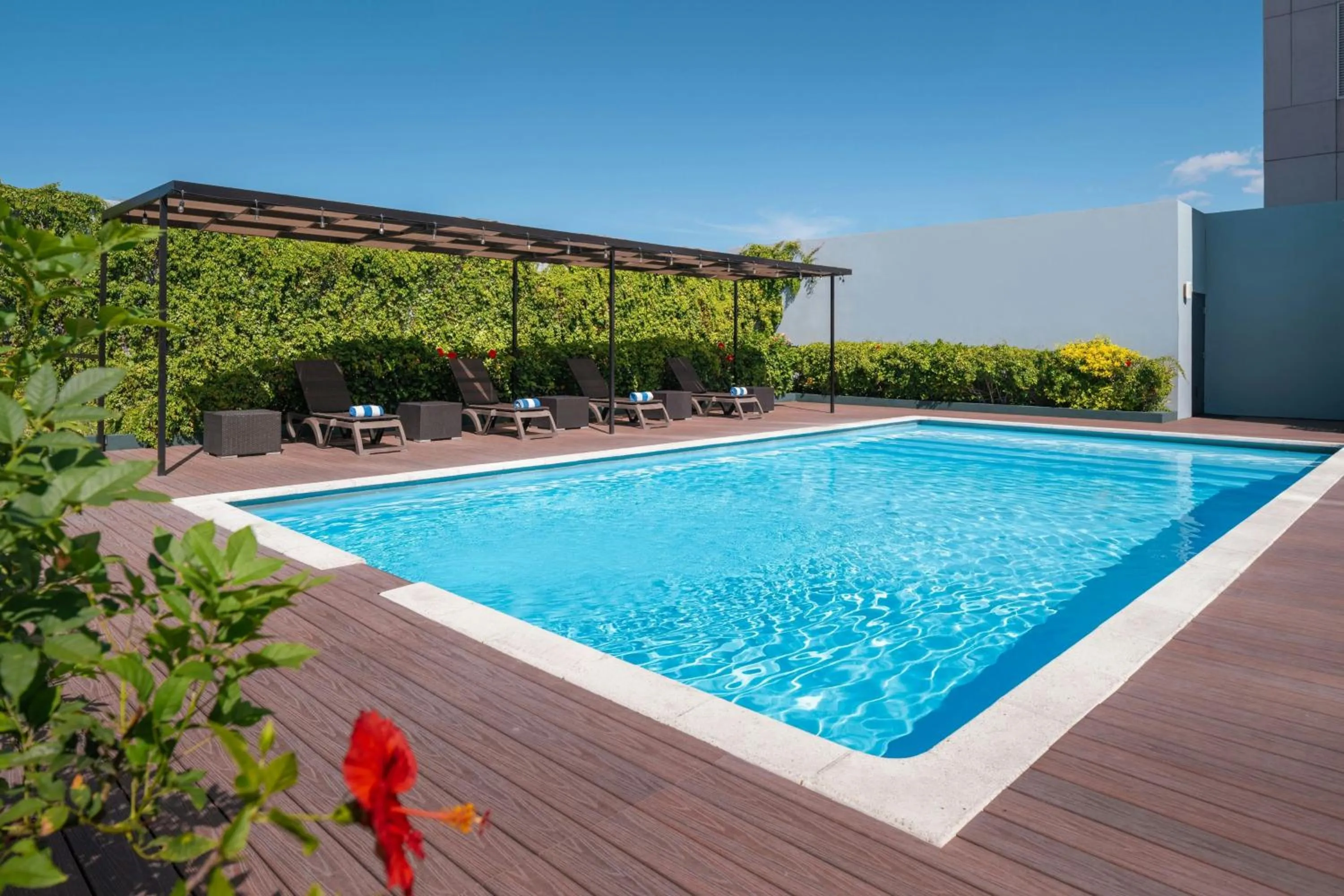 Swimming pool in Courtyard by Marriott Leon at The Poliforum