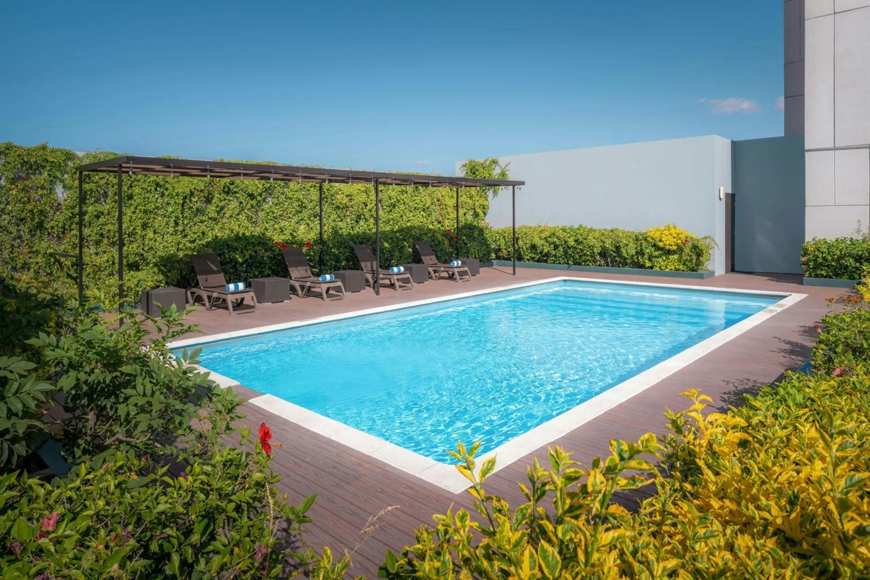 Swimming pool in Courtyard by Marriott Leon at The Poliforum