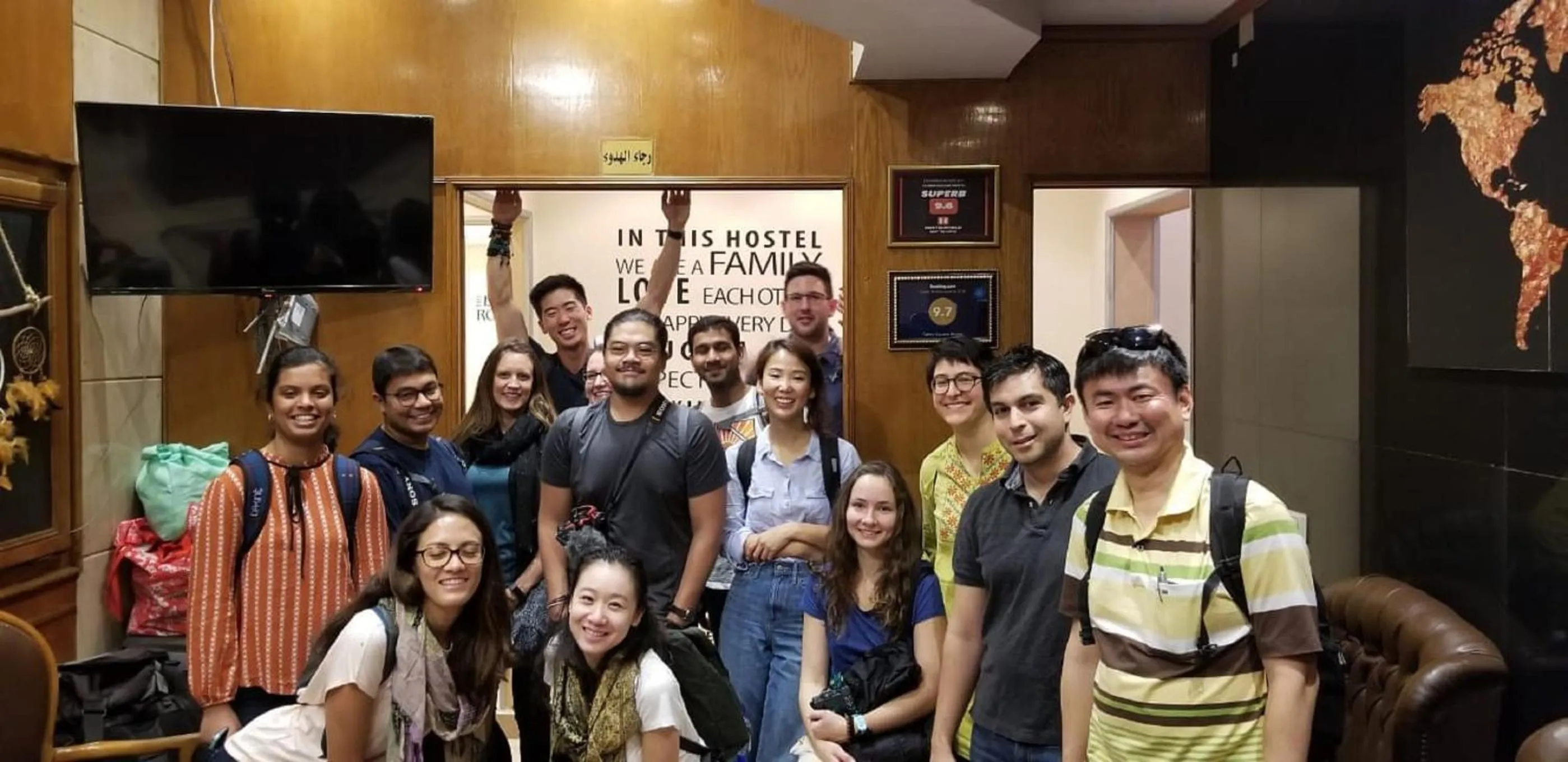 People in Tahrir Square Hostel