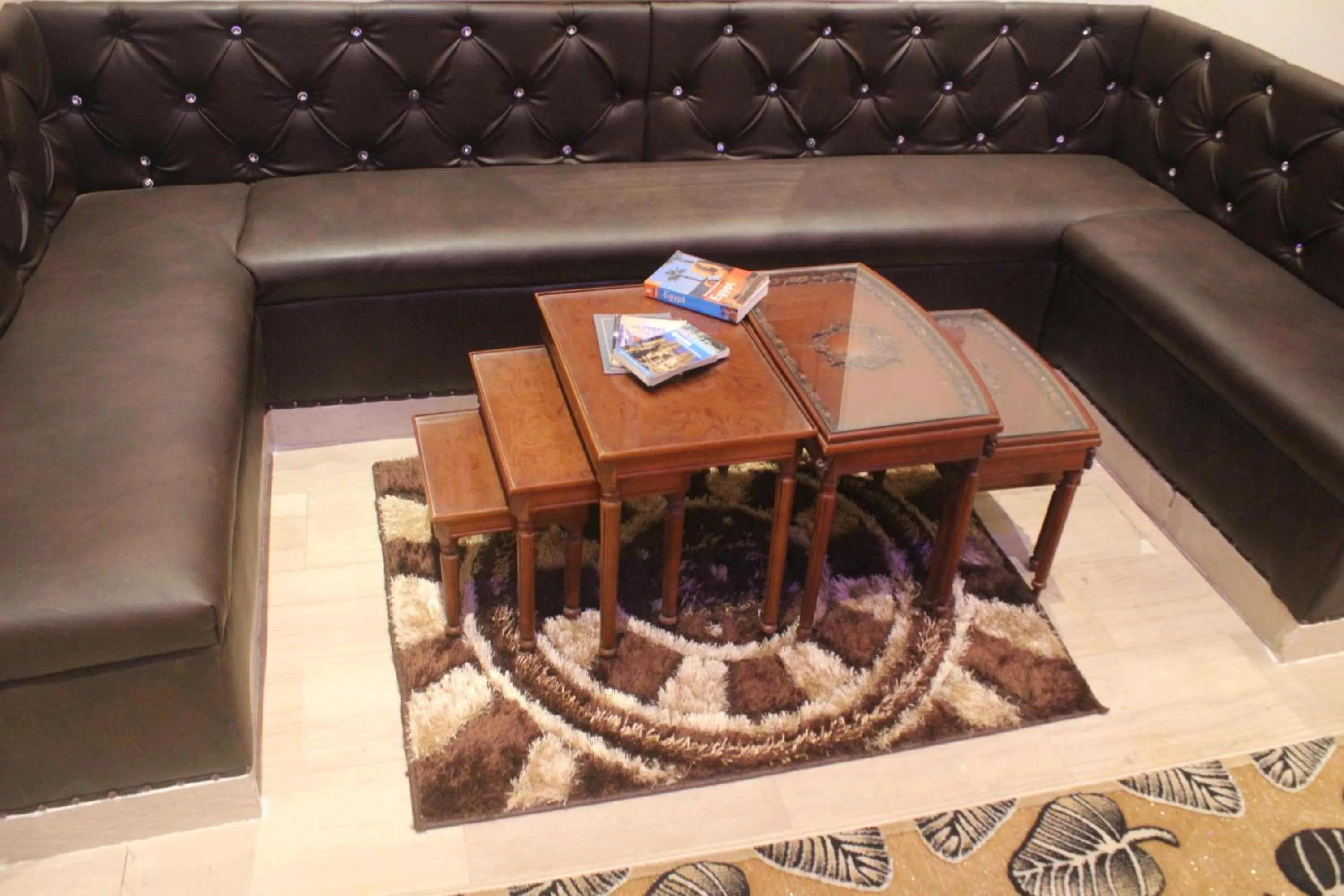 Seating area in Tahrir Square Hostel