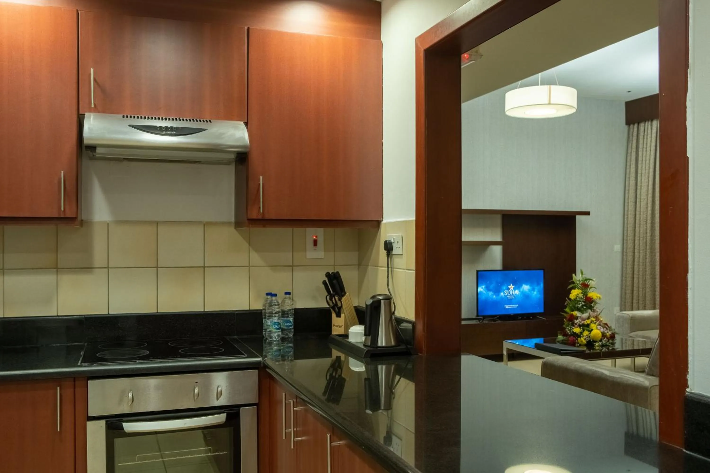 Kitchen or kitchenette in SUHA JBR Hotel Apartments