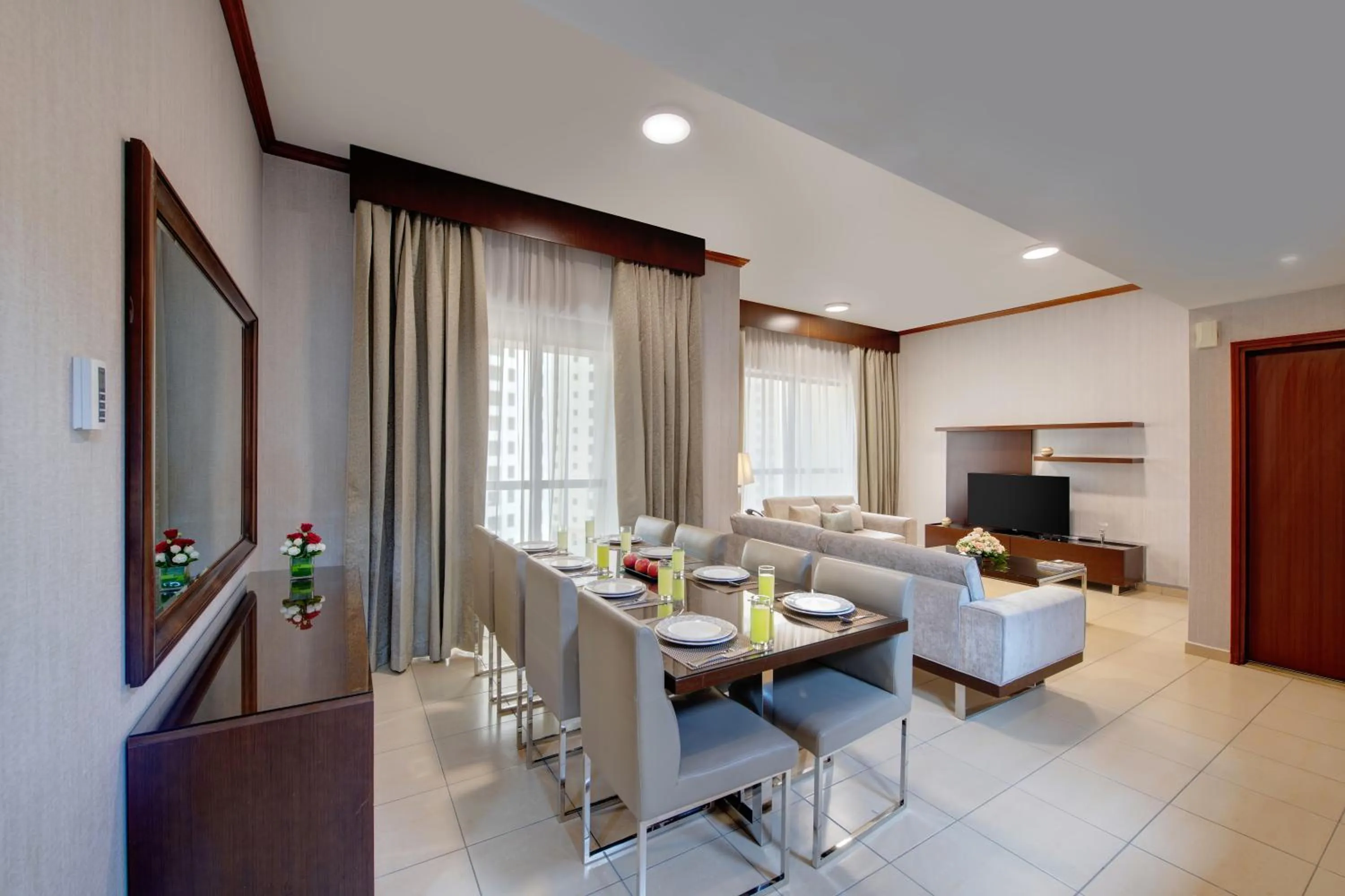 Living room in SUHA JBR Hotel Apartments