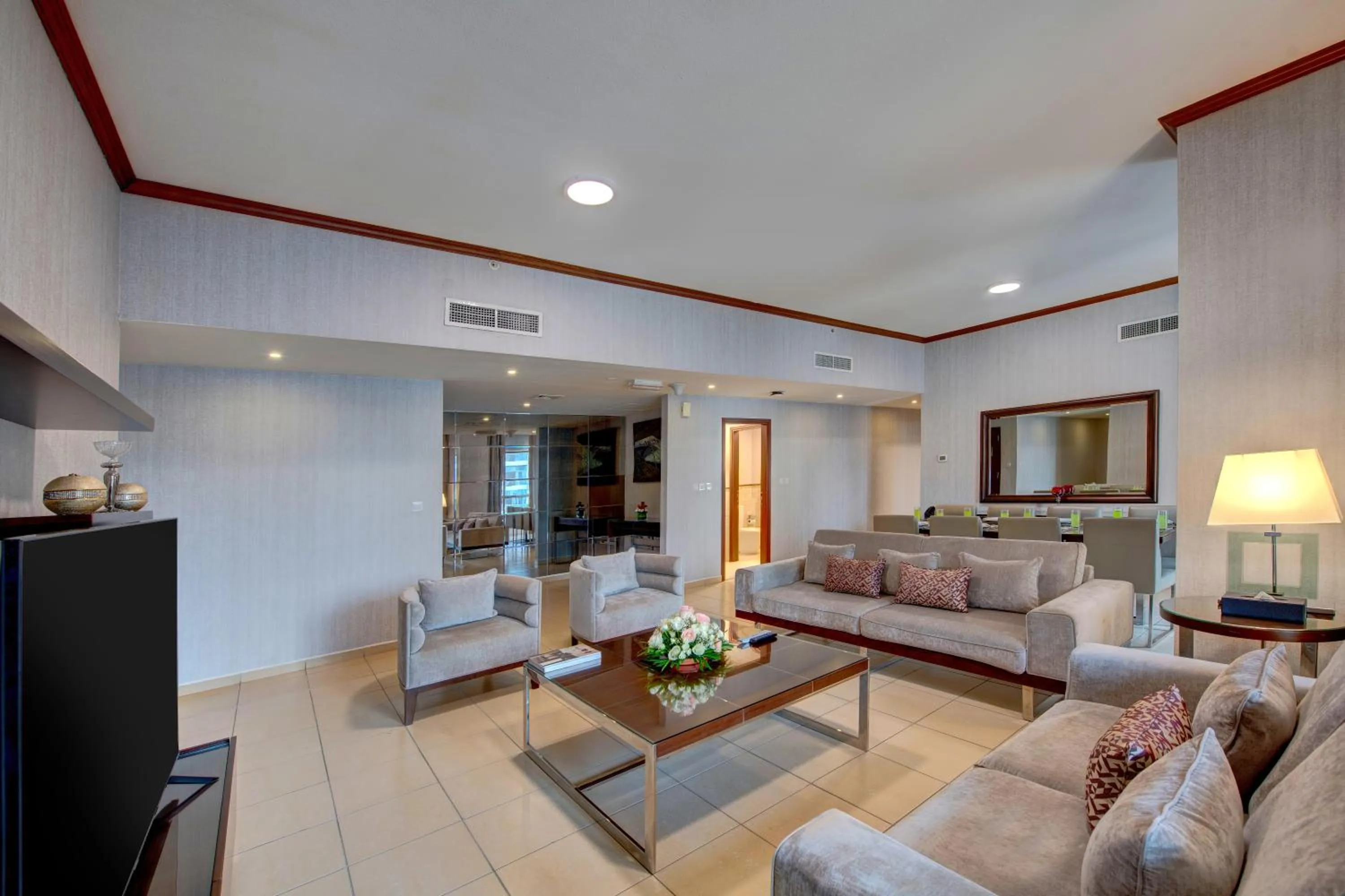 Living room in SUHA JBR Hotel Apartments