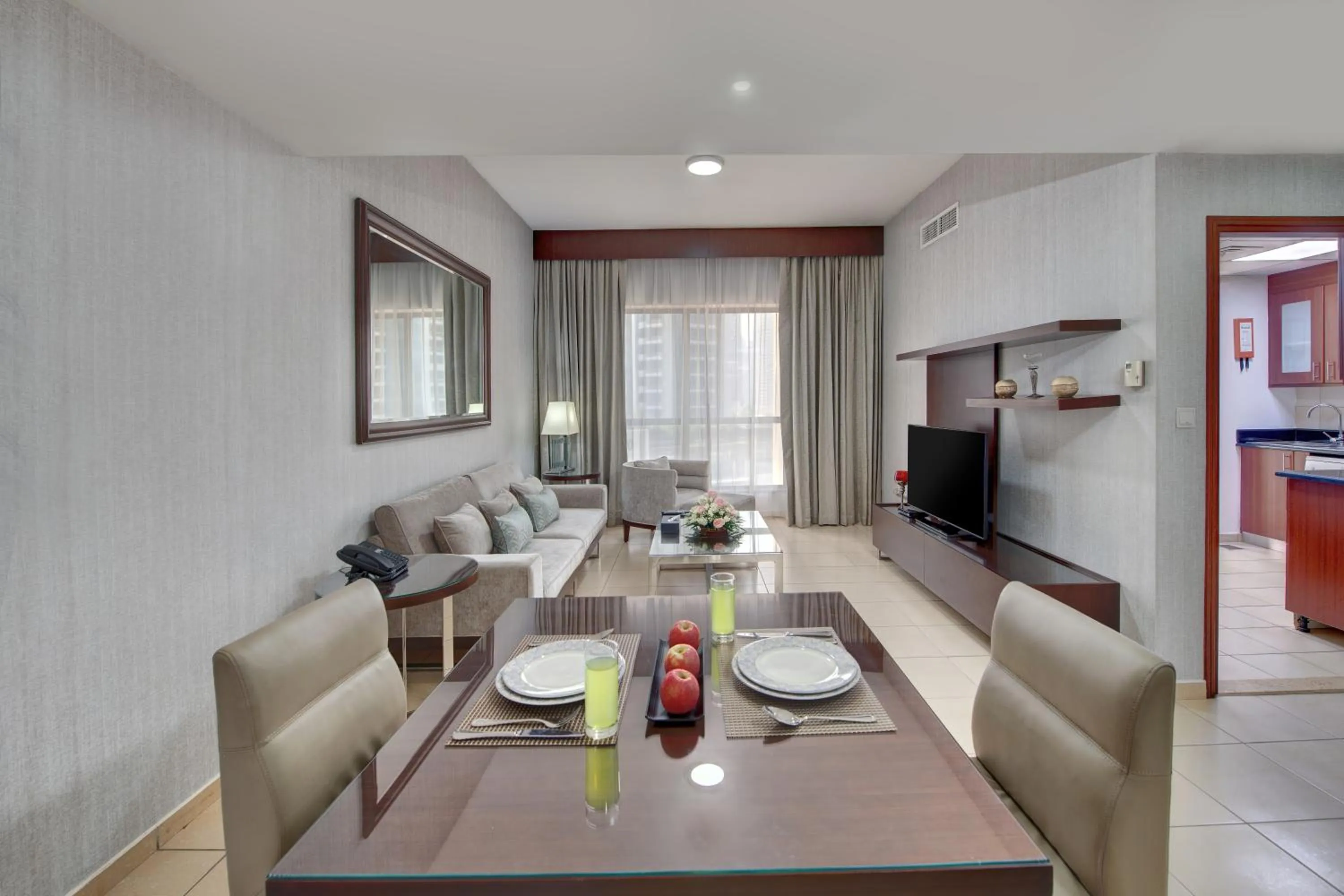 Living room in SUHA JBR Hotel Apartments