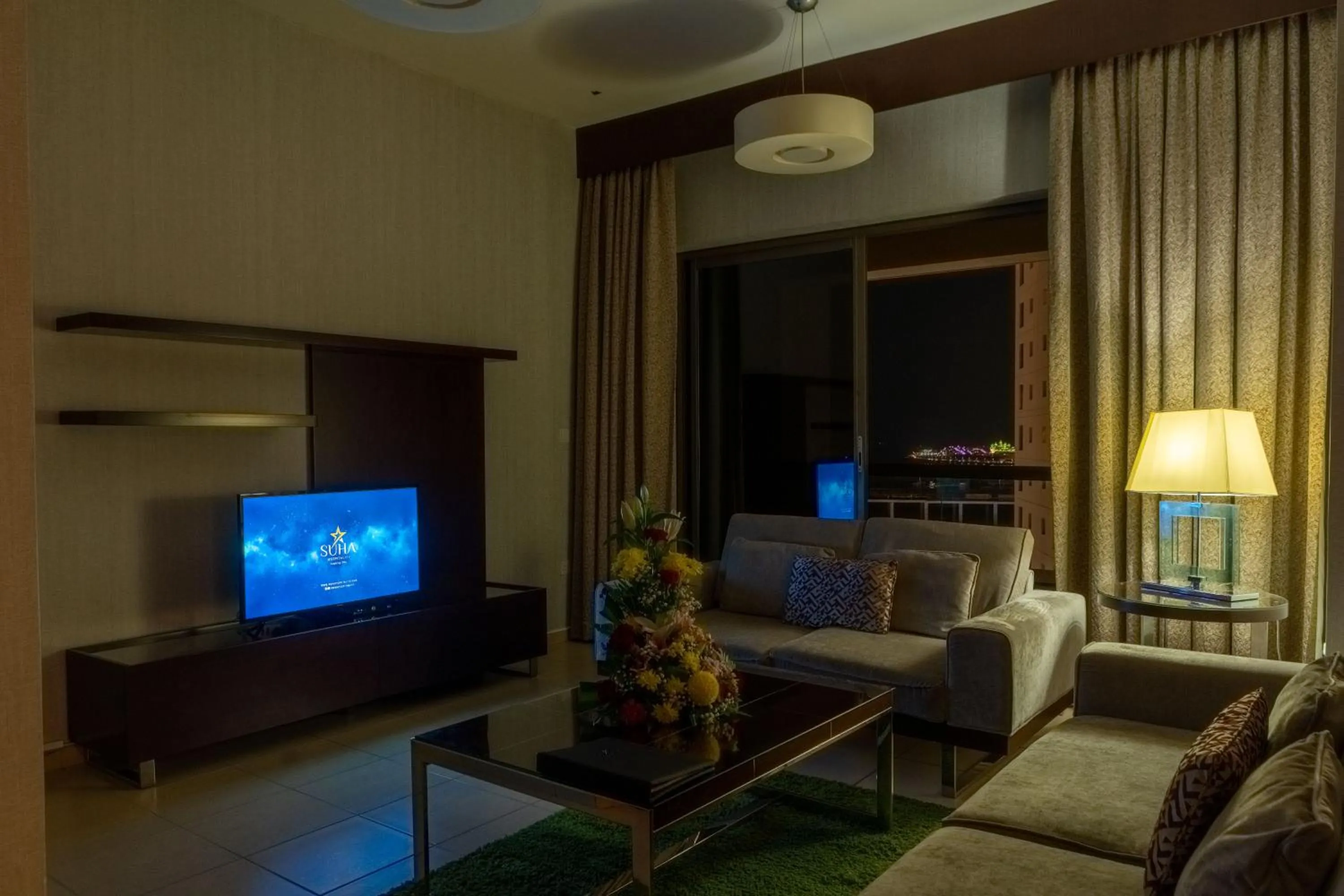 Living room in SUHA JBR Hotel Apartments