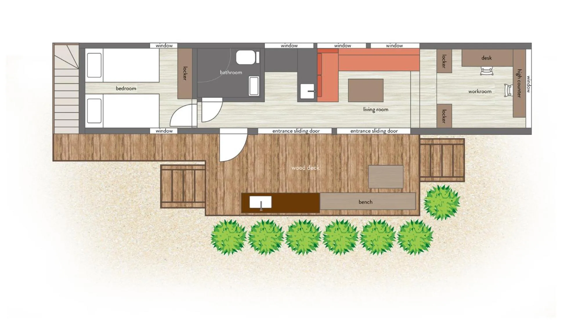 Floor plan in BLANC MIYAKOJIMA 旧RuGu Glamping Resort