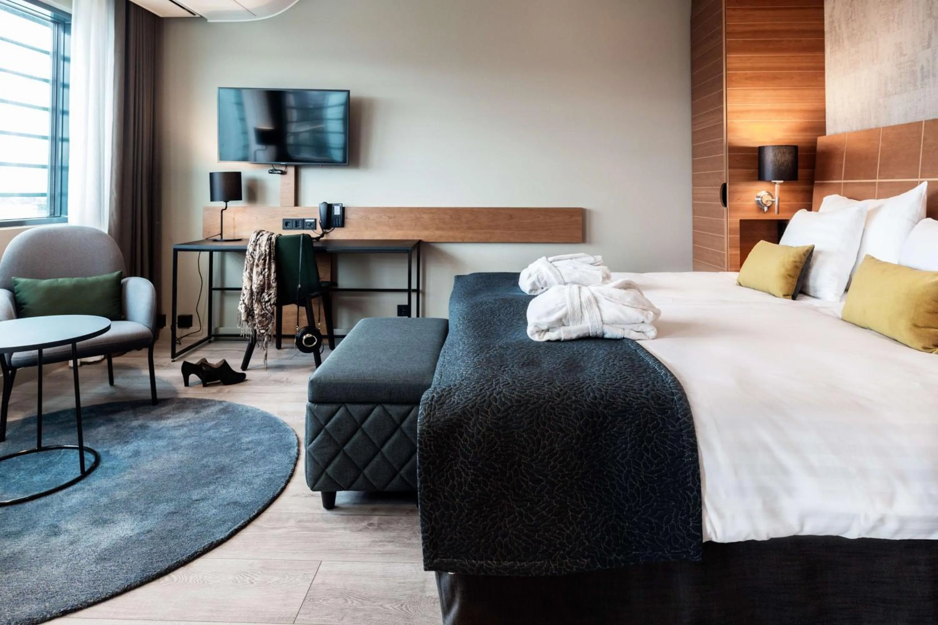 Bedroom, Bed in Scandic Simonkenttä