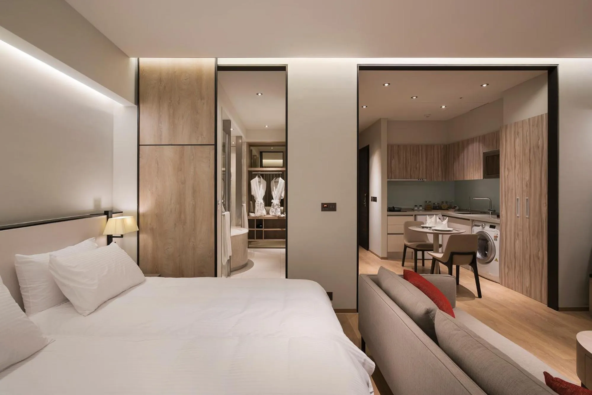 Bed in HUAN Serviced Residence