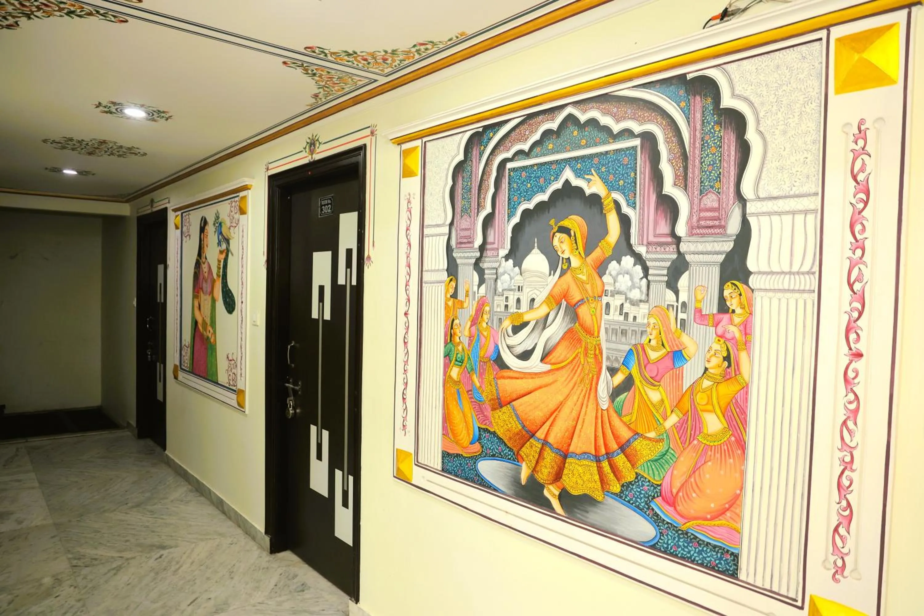 Decorative detail in Hotel Pulse Inn- Near Jaipur Railway Station