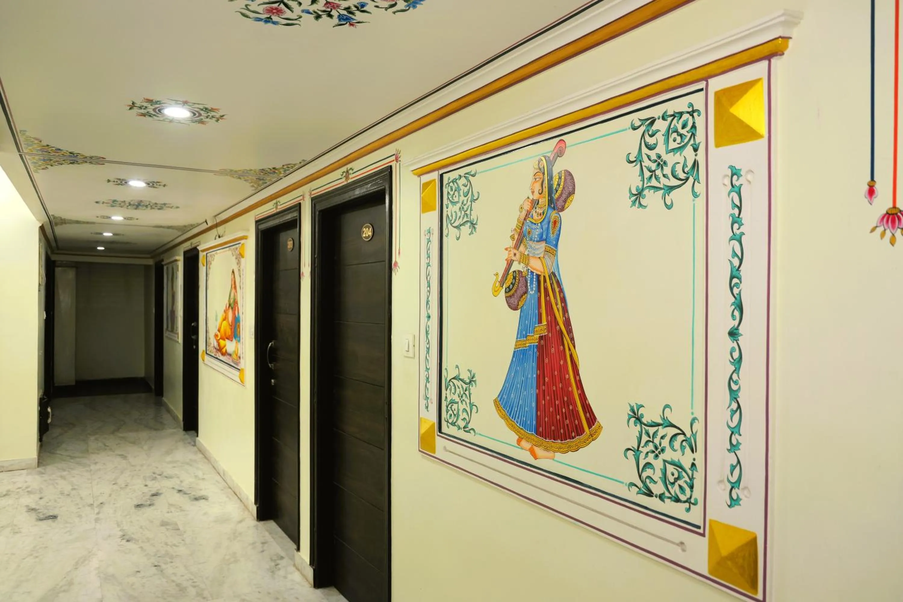 Decorative detail in Hotel Pulse Inn- Near Jaipur Railway Station