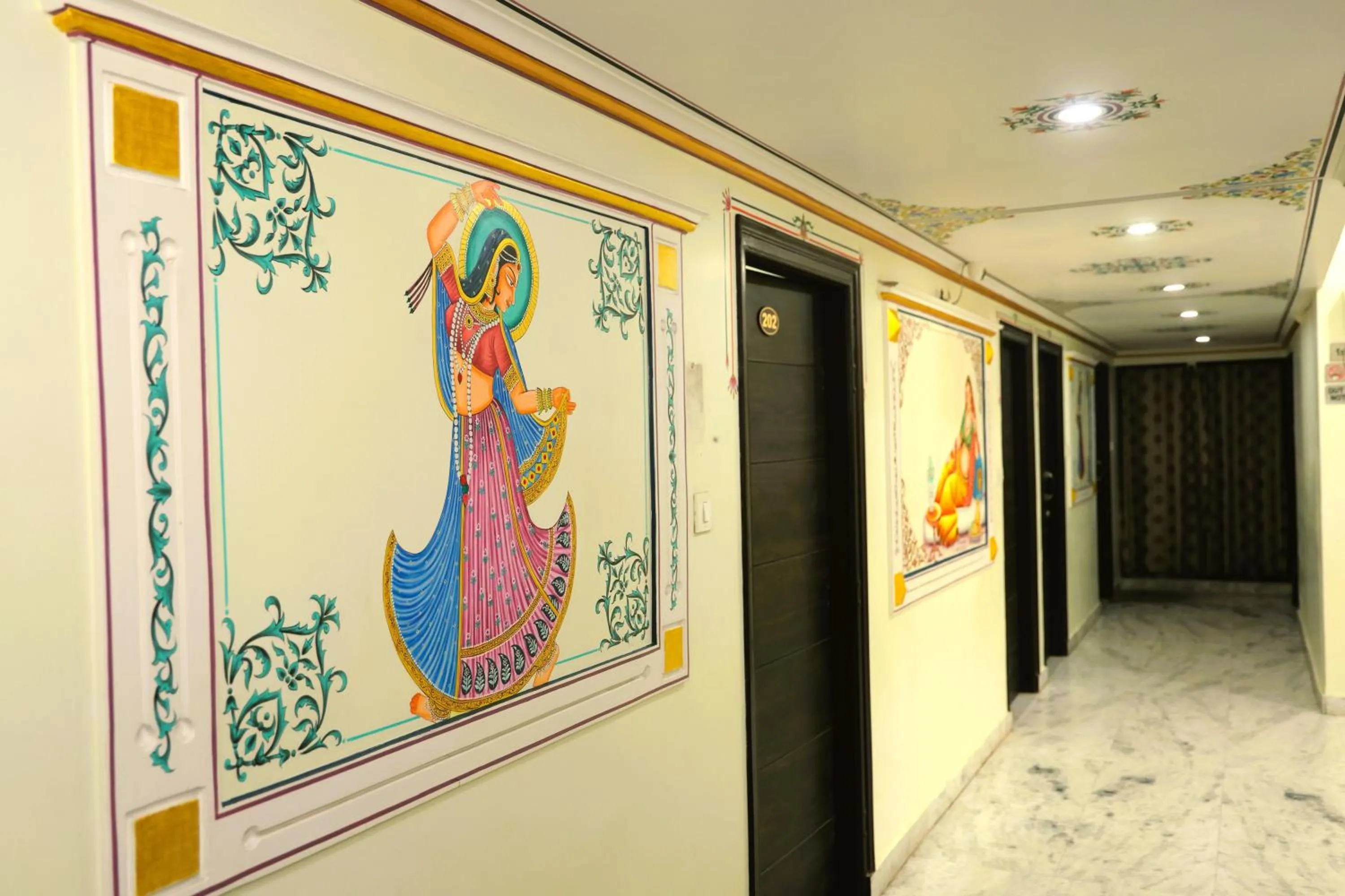 Decorative detail in Hotel Pulse Inn- Near Jaipur Railway Station