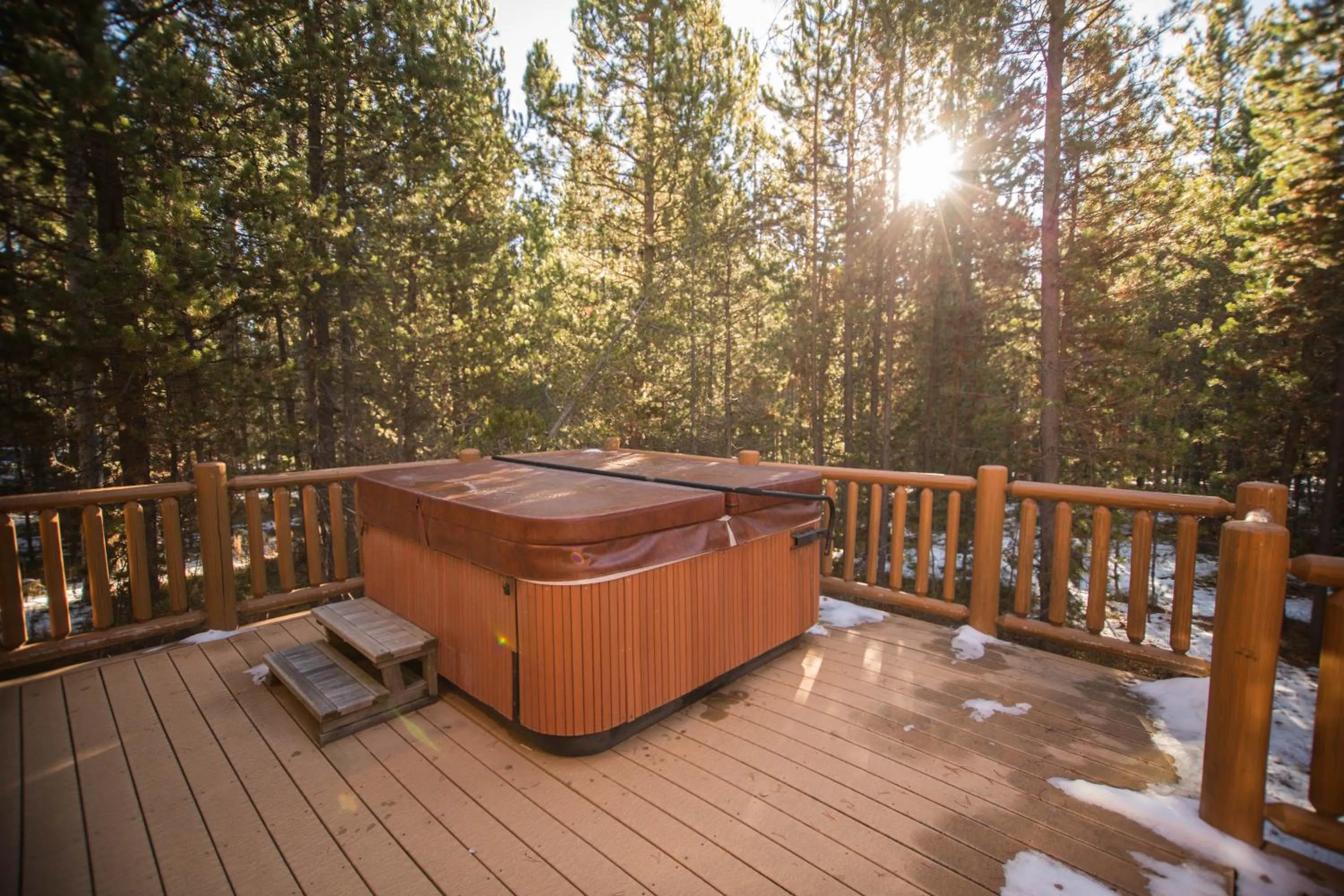 Hot Tub in The Pines at Island Park