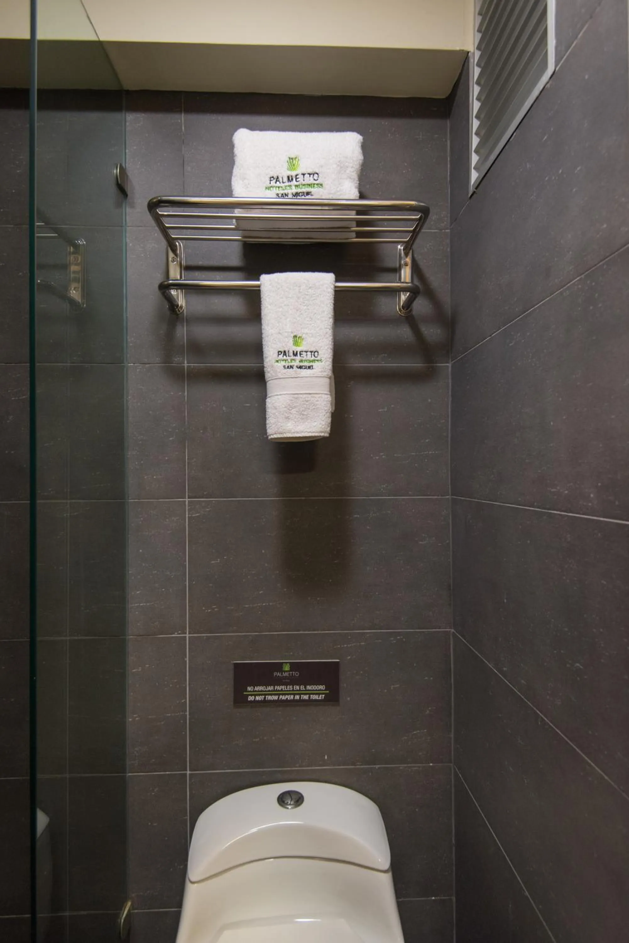 Toilet in Palmetto Hotel Business San Miguel