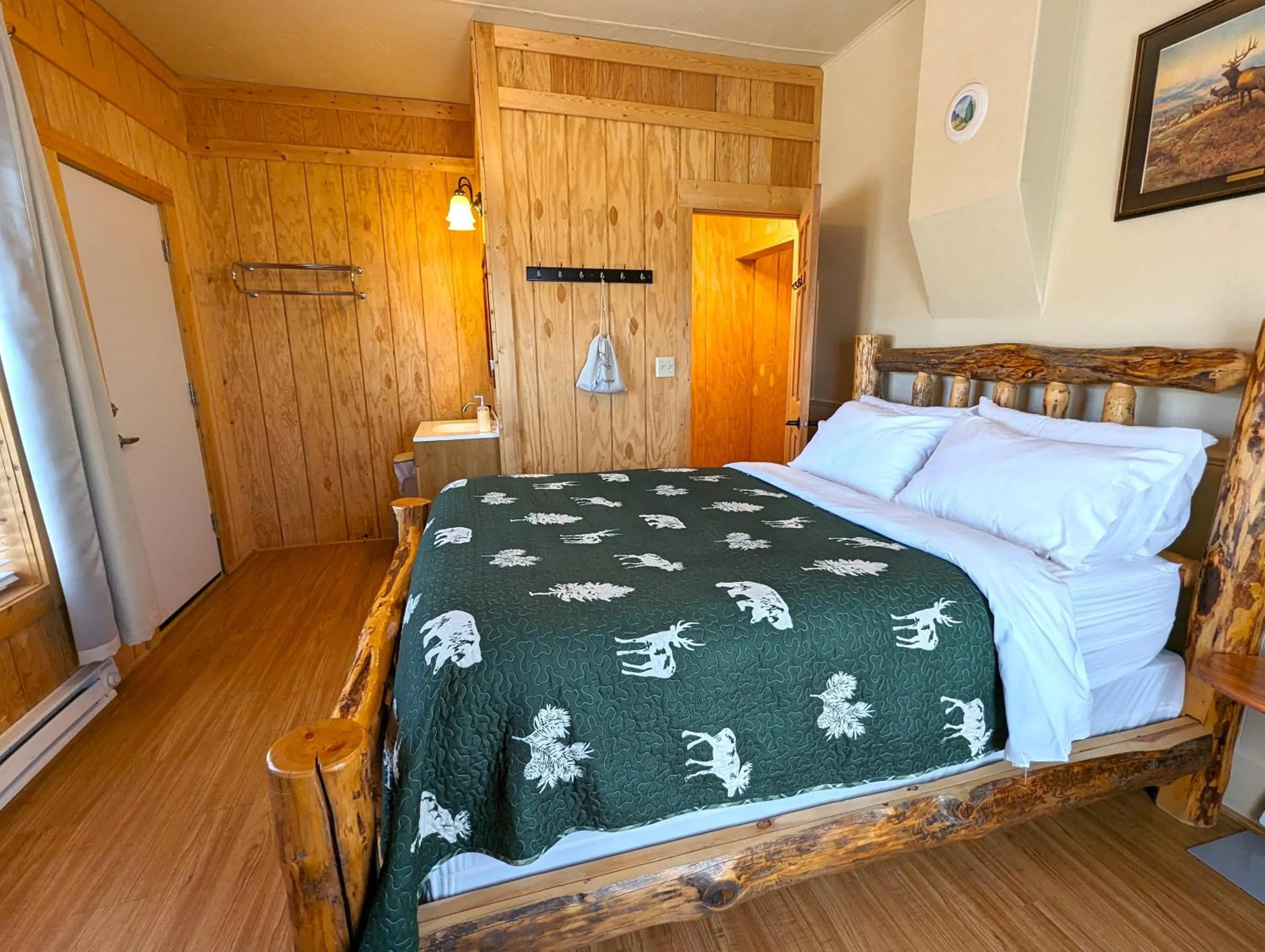 Bed in Yellowstone's Treasure Cabins
