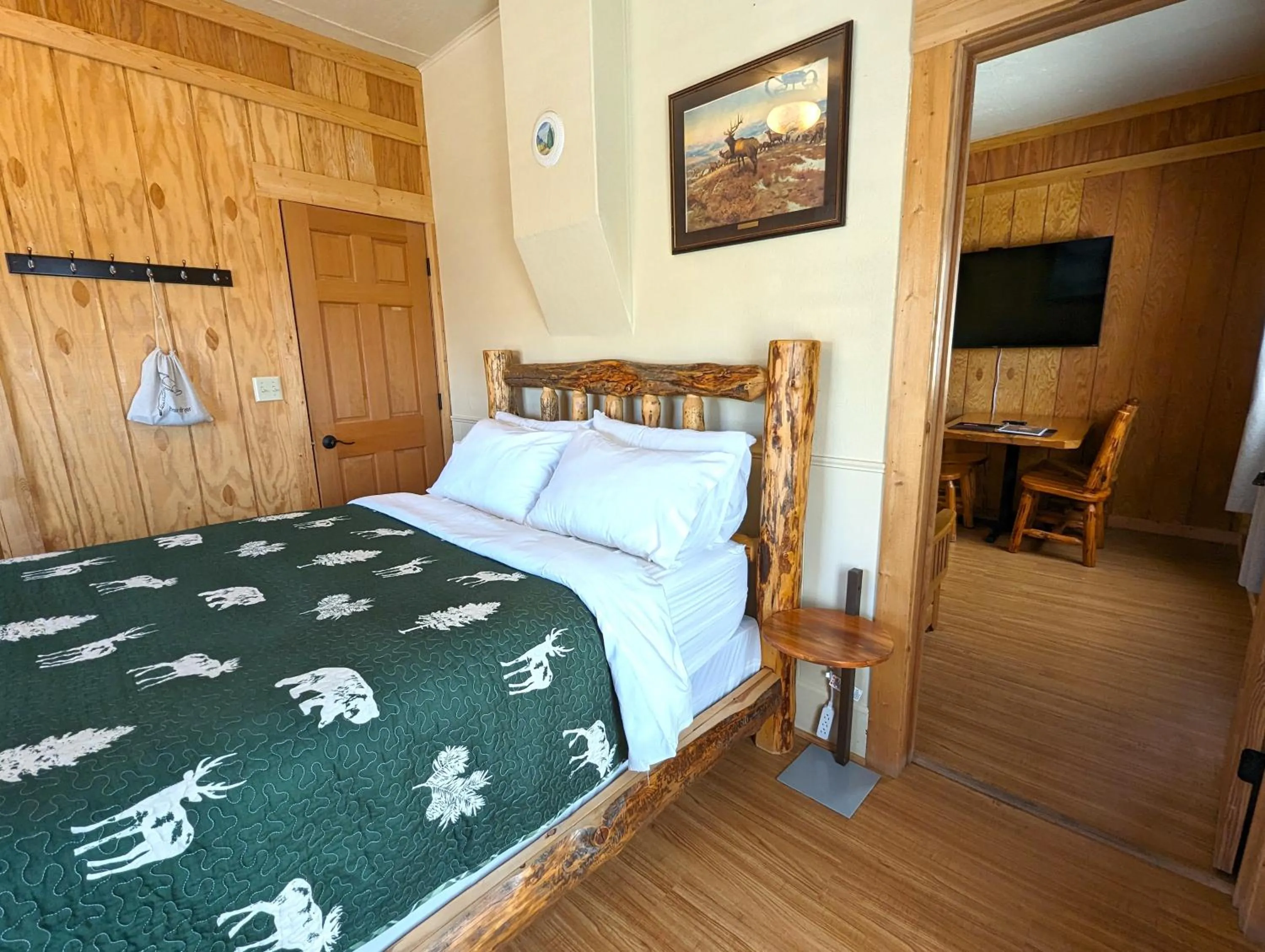Bed in Yellowstone's Treasure Cabins