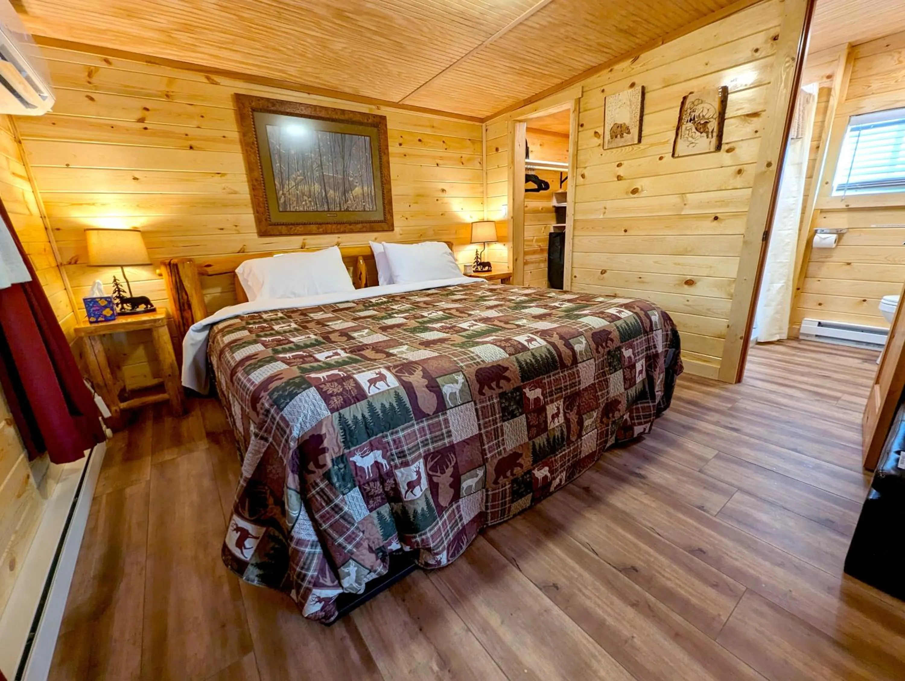 Bed in Yellowstone's Treasure Cabins
