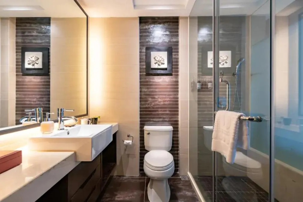 Toilet in SSAW Boutique Hotel Hangzhou Xiaoshan Yinlong Hangfachang Subway