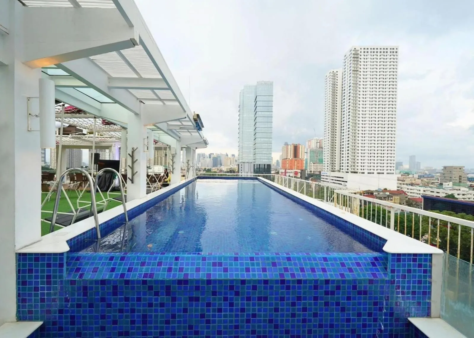 Pool view in Selah Pods Hotel Manila