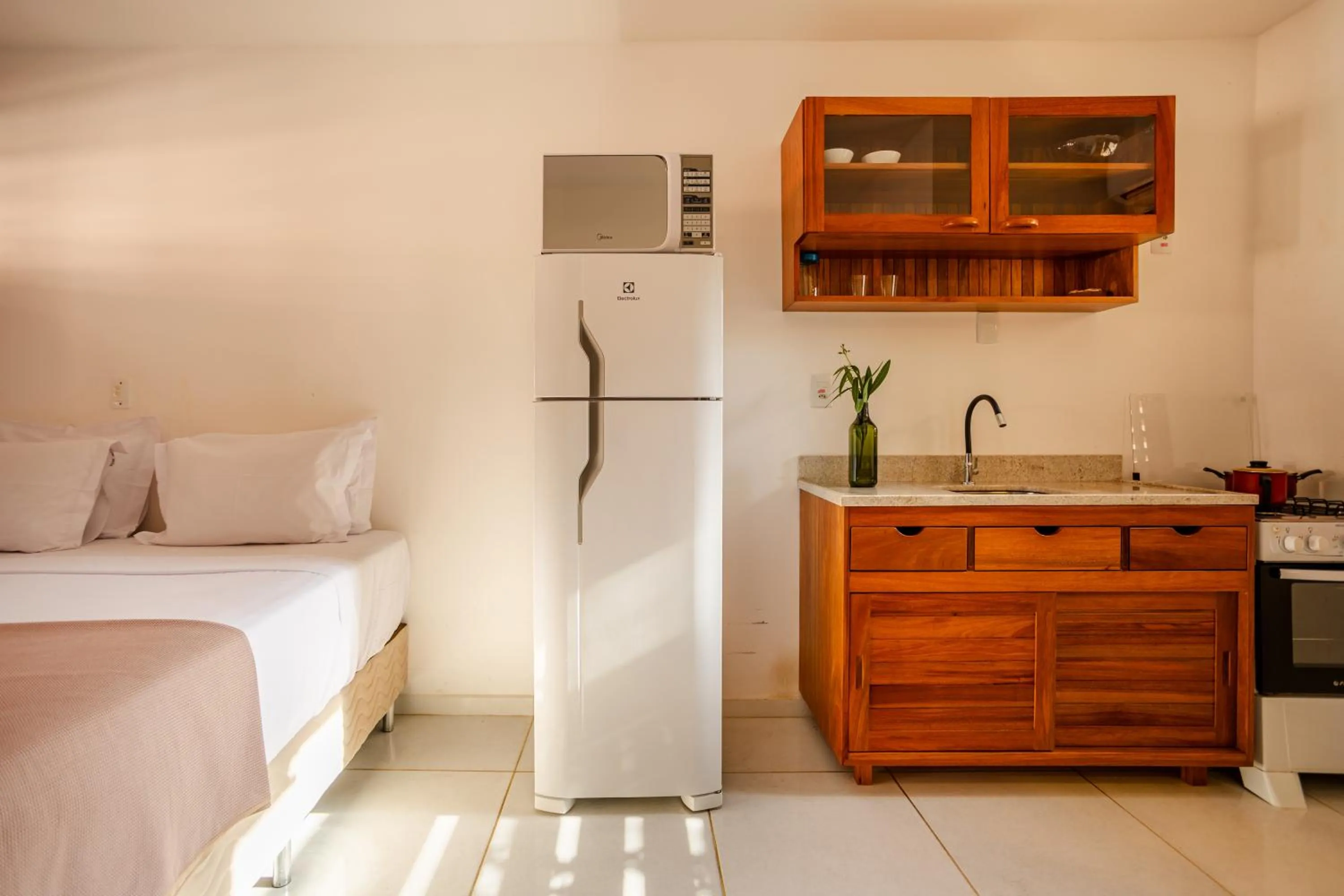kitchen, Bed in Villa das Palmeiras Jeri