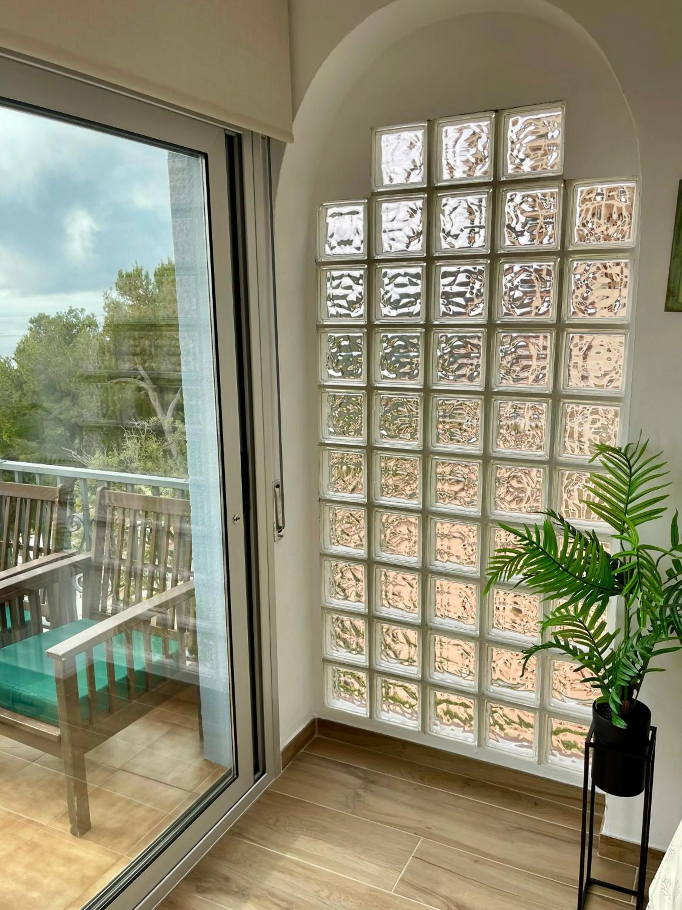Balcony/Terrace in LA CASA BLUE , Mediterranean Boutique-Villa in Santa Cristina Beach