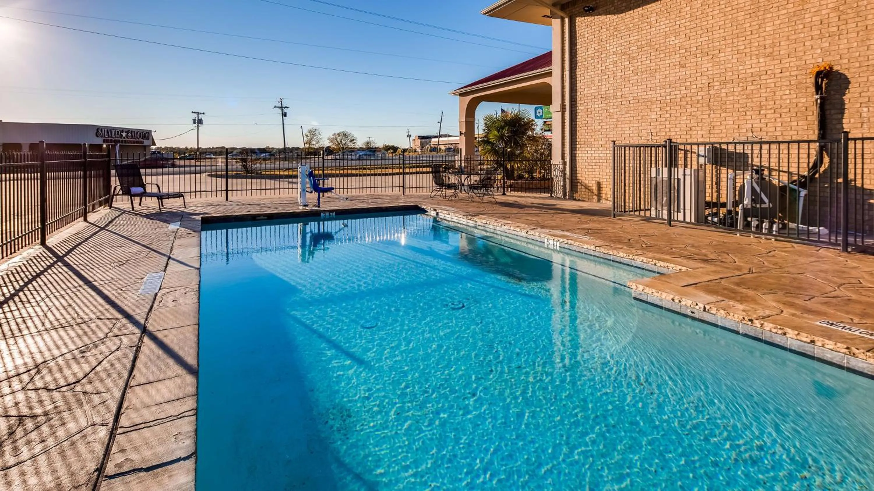 Pool view in SureStay Hotel by Best Western Terrell