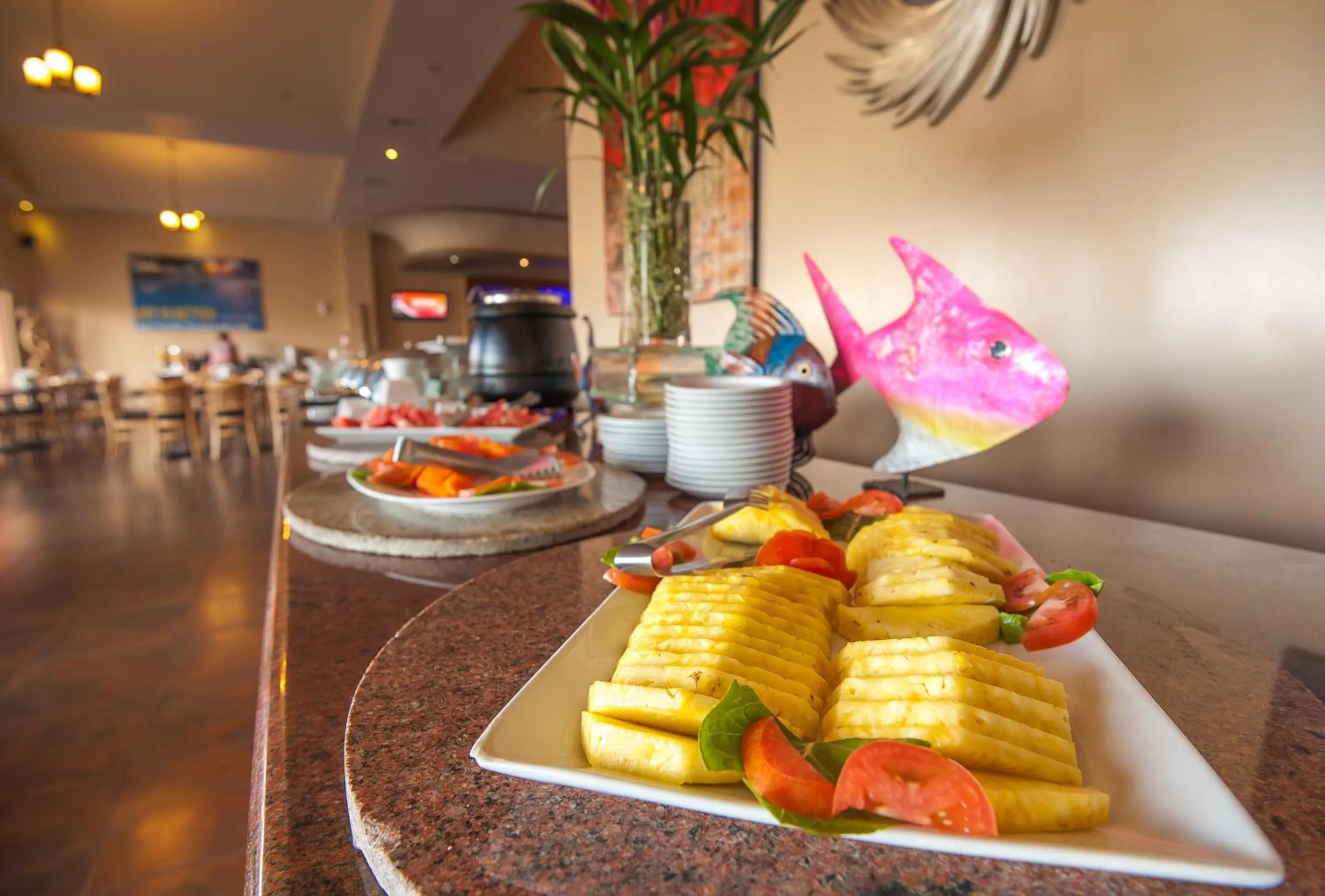 Buffet breakfast in Infinity Bay Spa & Beach Resort