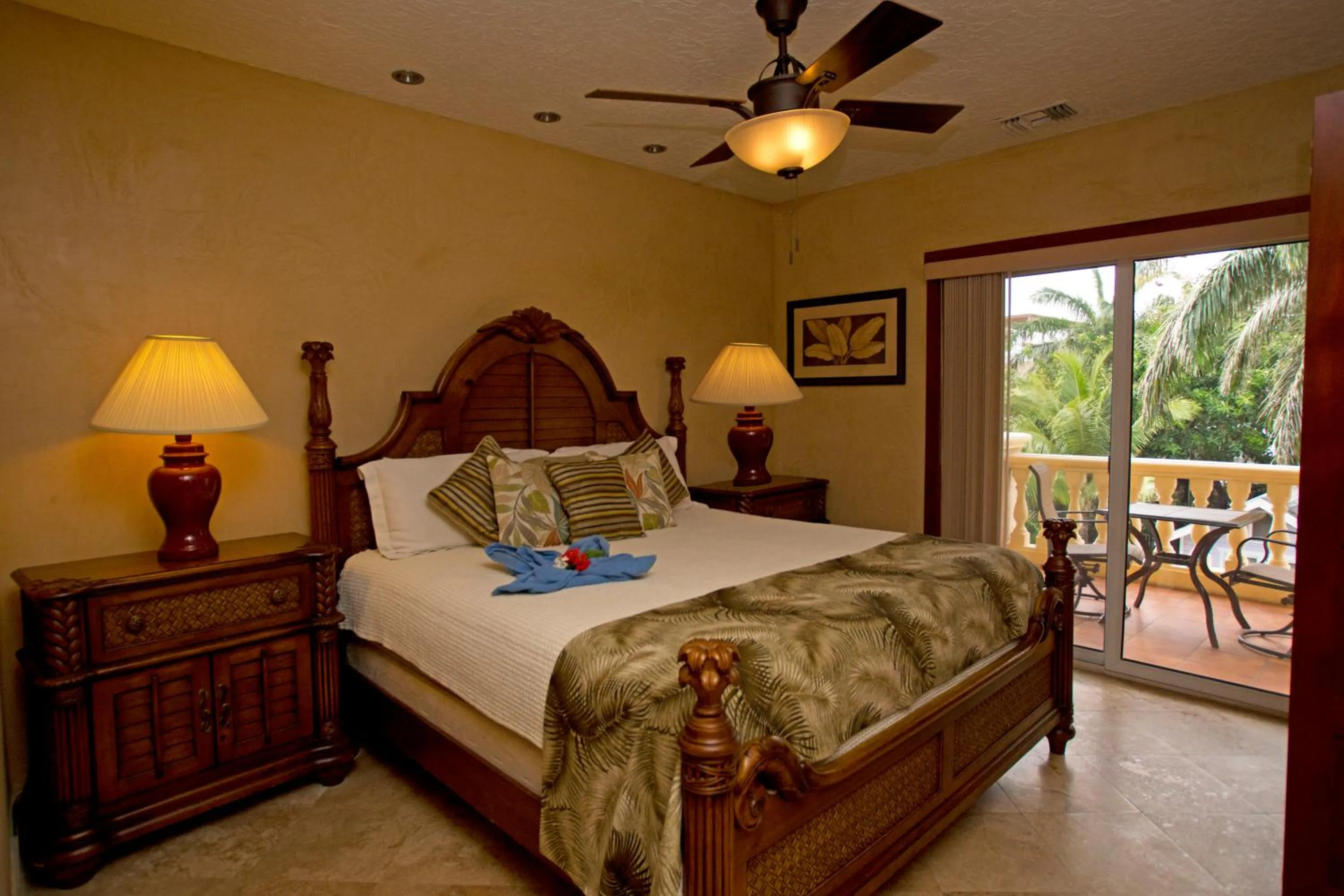 Balcony/Terrace, Bed in Infinity Bay Spa & Beach Resort