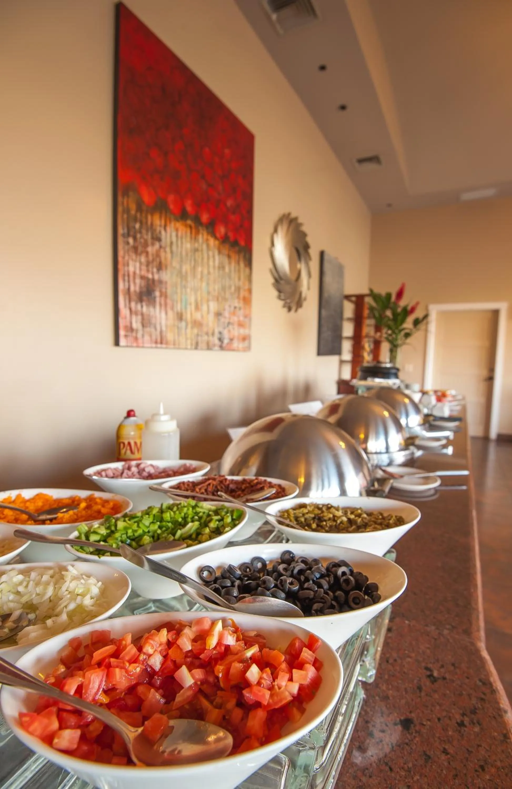 Buffet breakfast in Infinity Bay Spa & Beach Resort