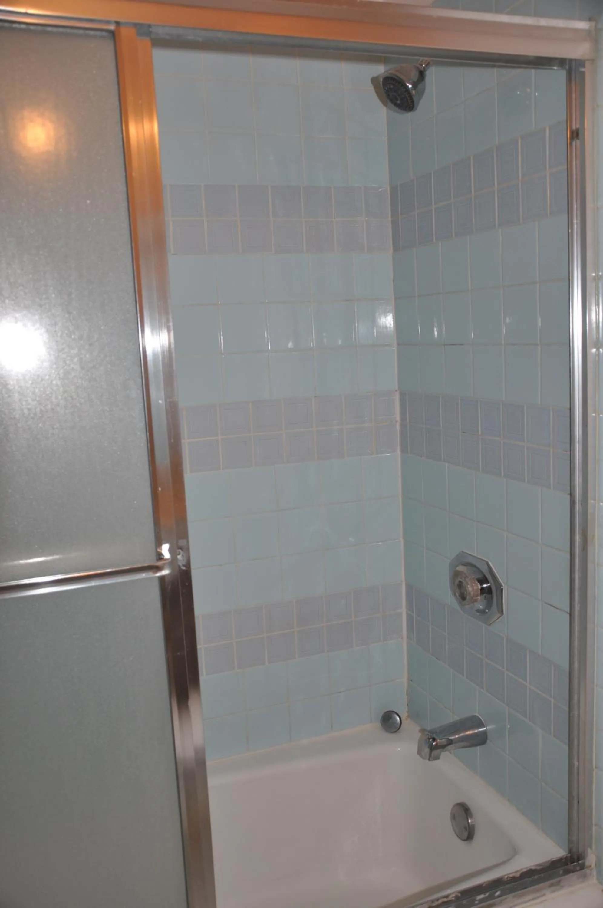 Shower in Super 8 by Wyndham Hayward Downtown