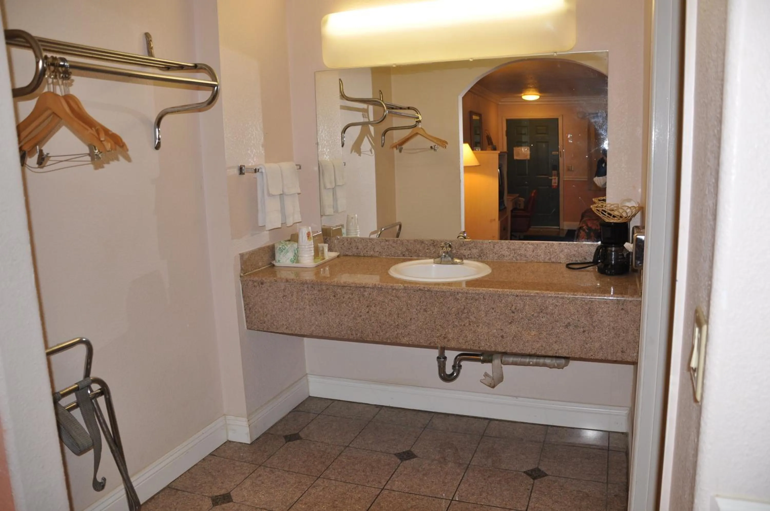 Bathroom in Super 8 by Wyndham Hayward Downtown