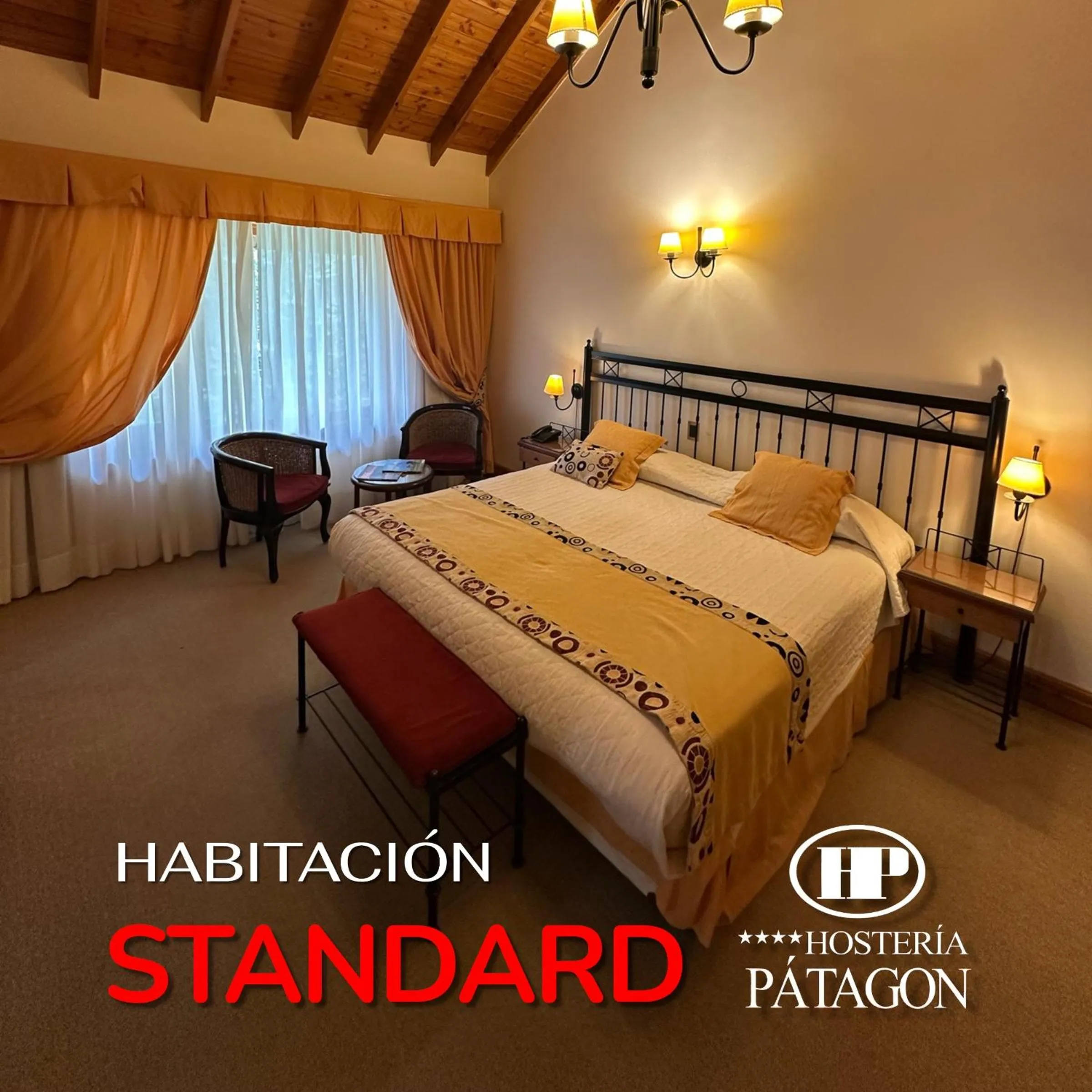 Bed in Hosteria Patagon